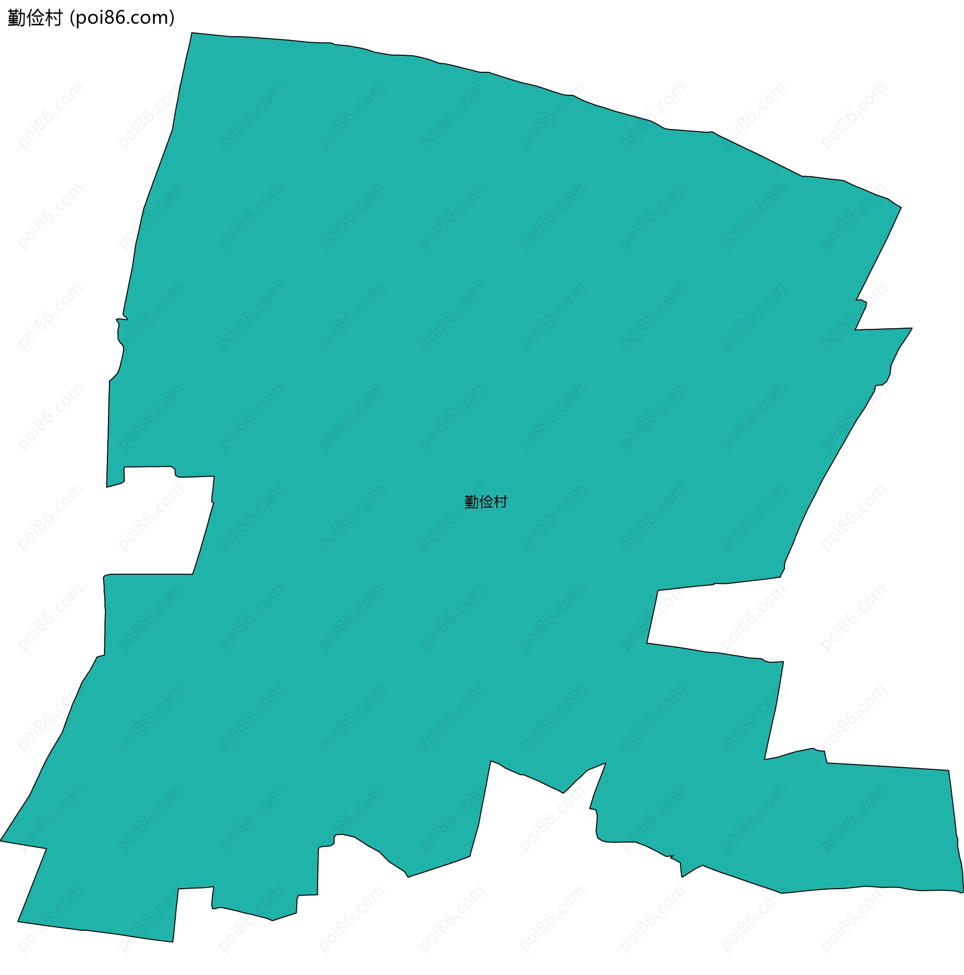 勤俭村边界地图