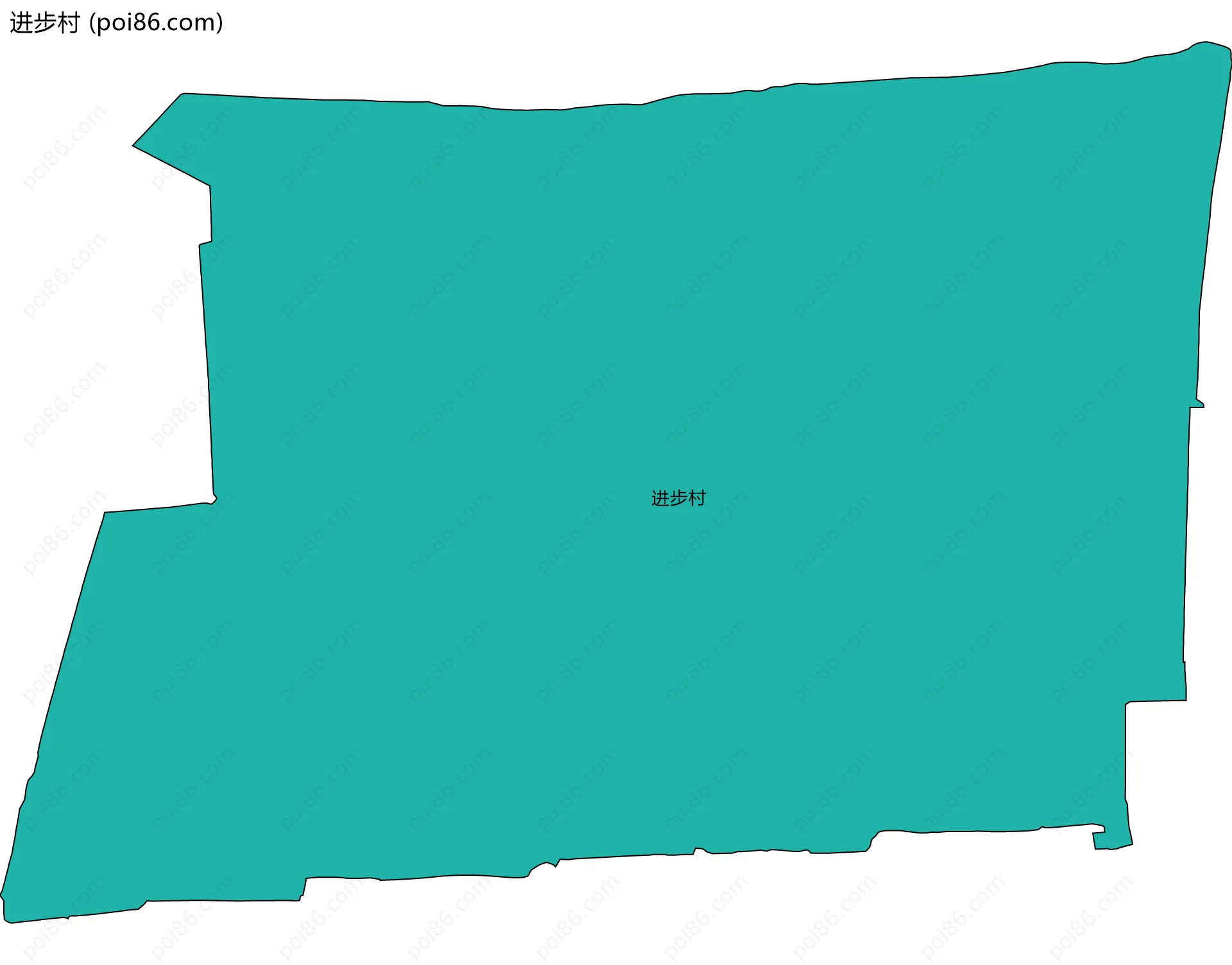 进步村边界地图
