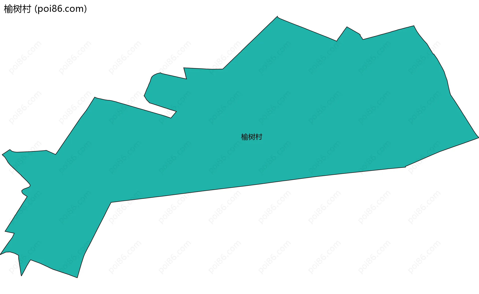 榆树村边界地图