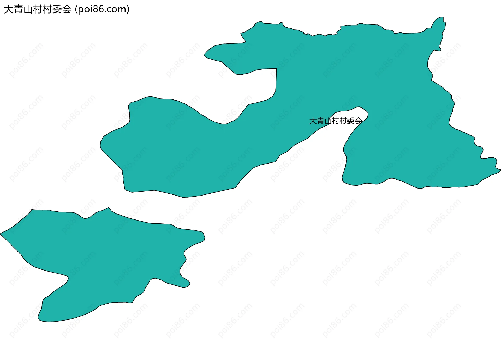 大青山村村委会边界地图