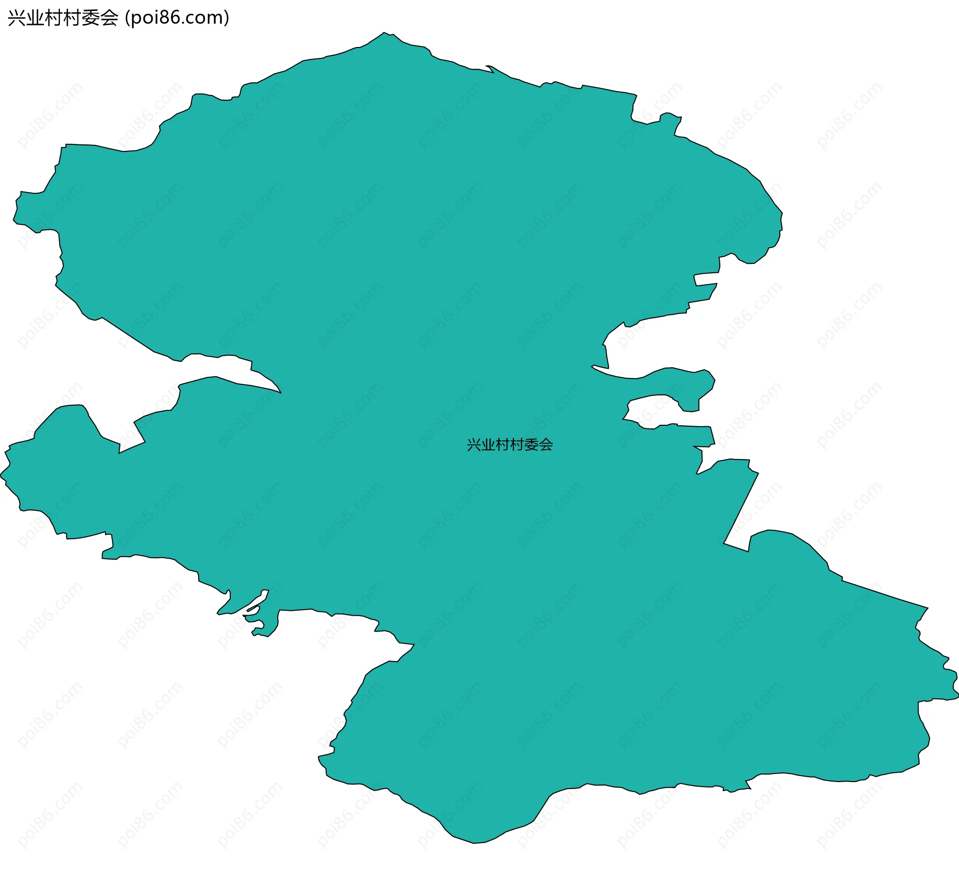 兴业村村委会边界地图