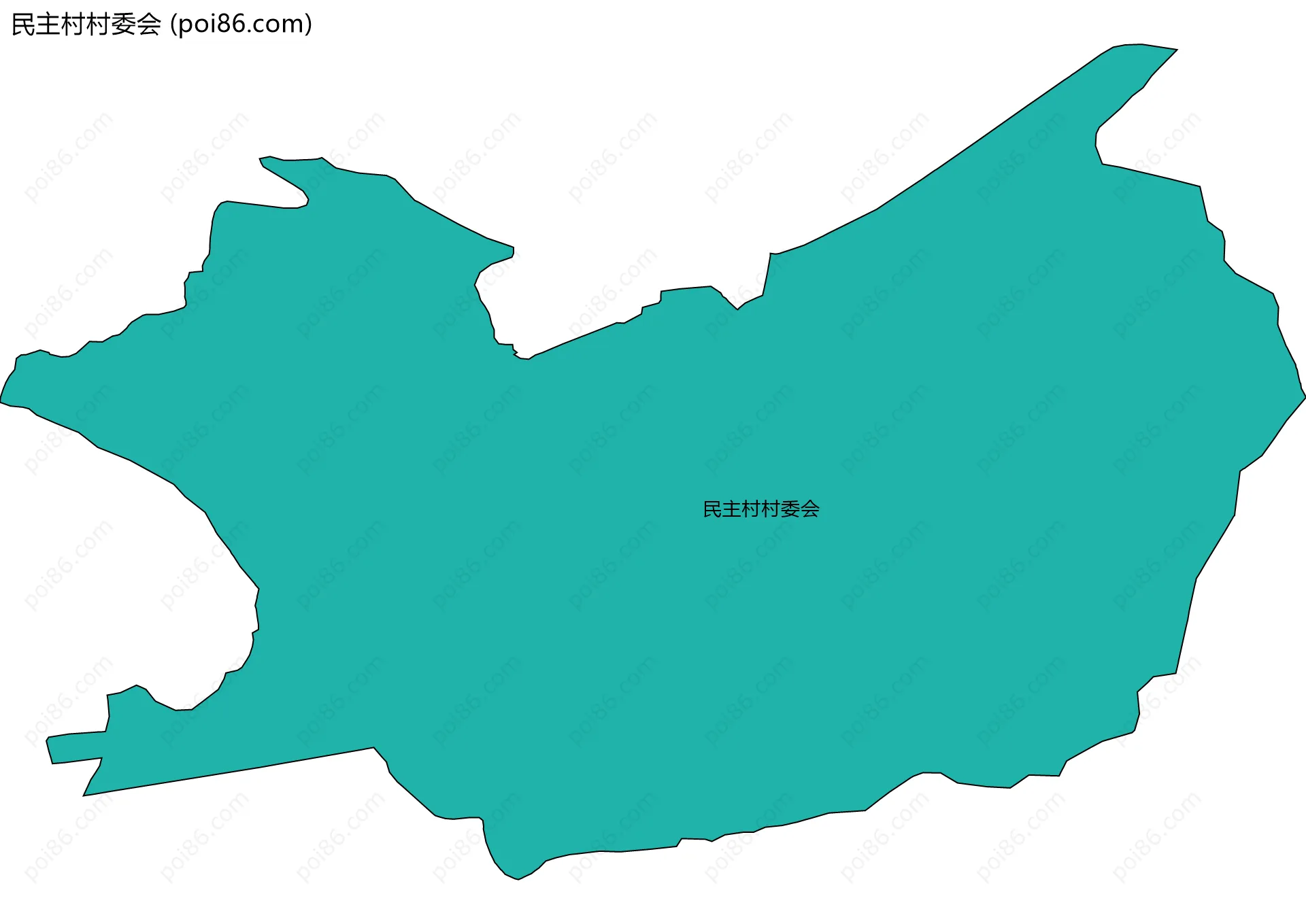 民主村村委会边界地图