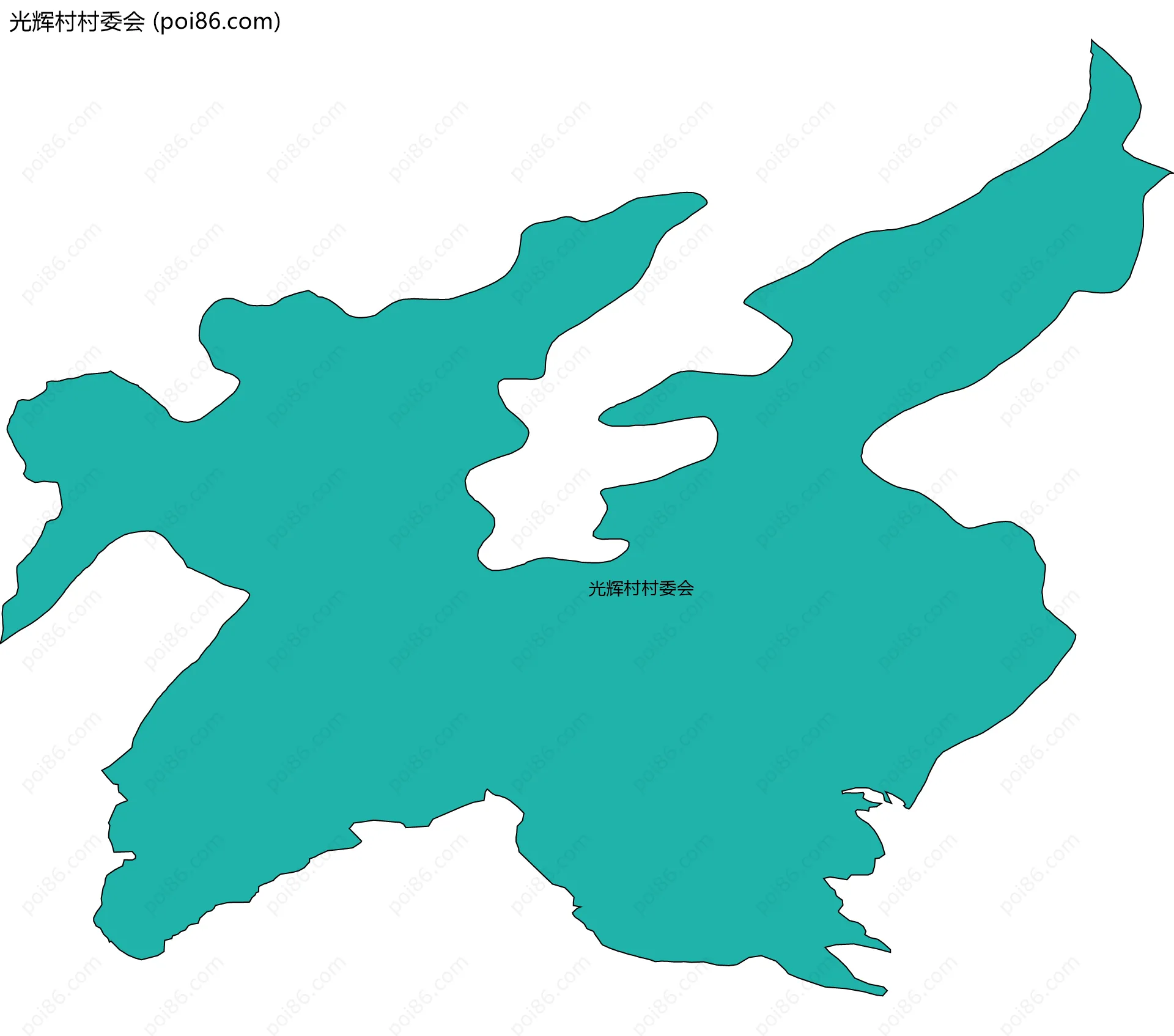 光辉村村委会边界地图