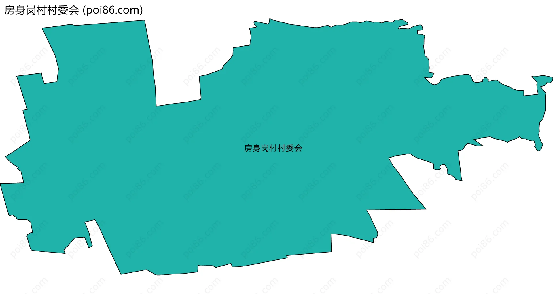 房身岗村村委会边界地图