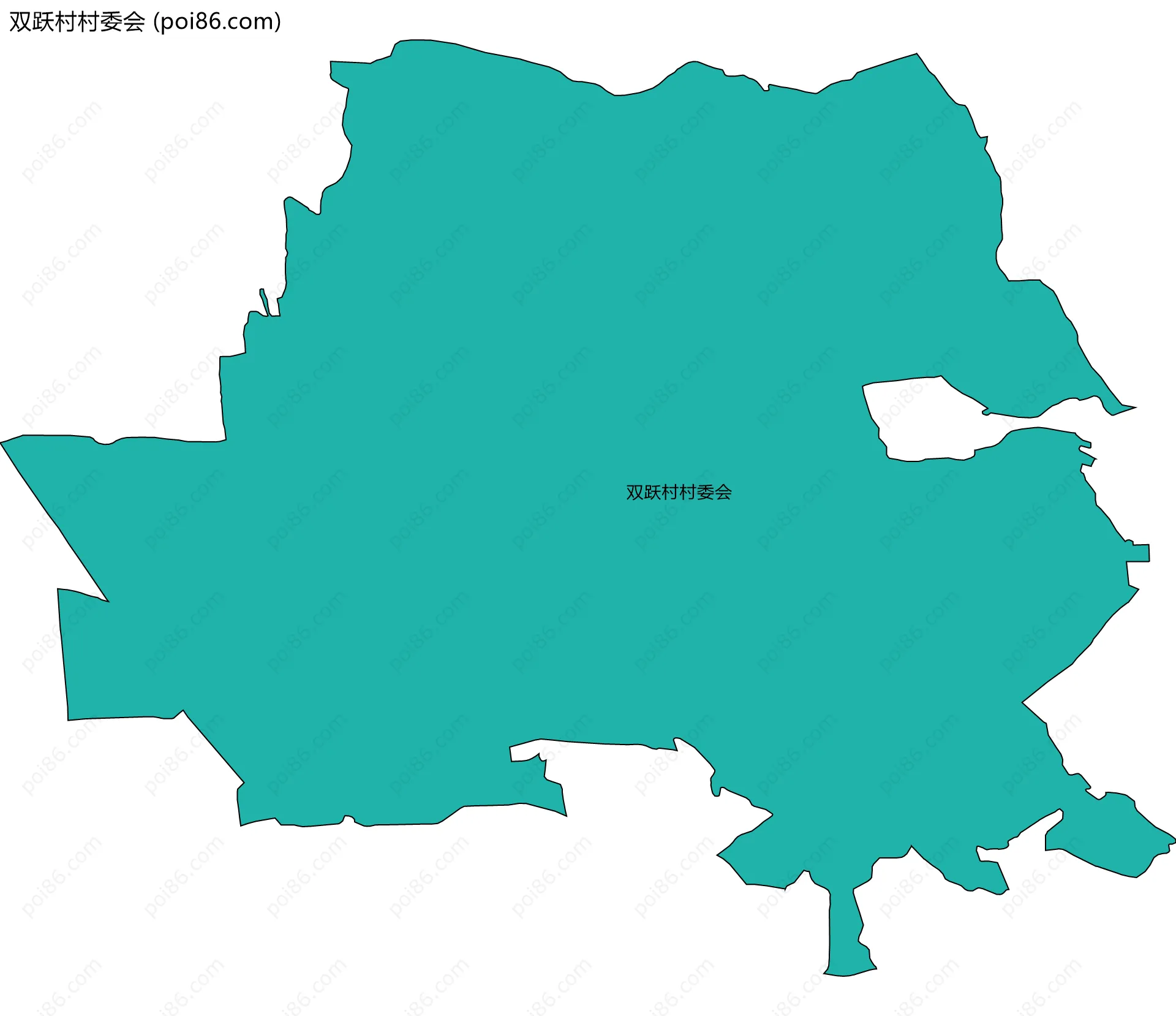 双跃村村委会边界地图