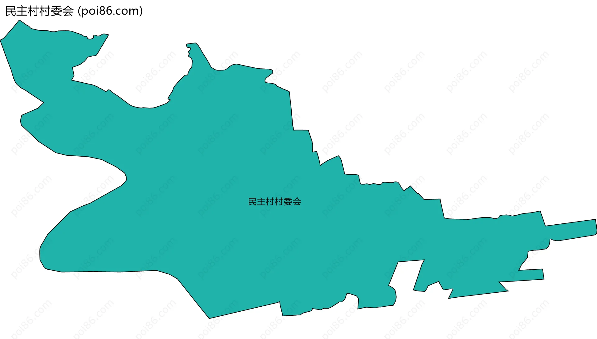 民主村村委会边界地图