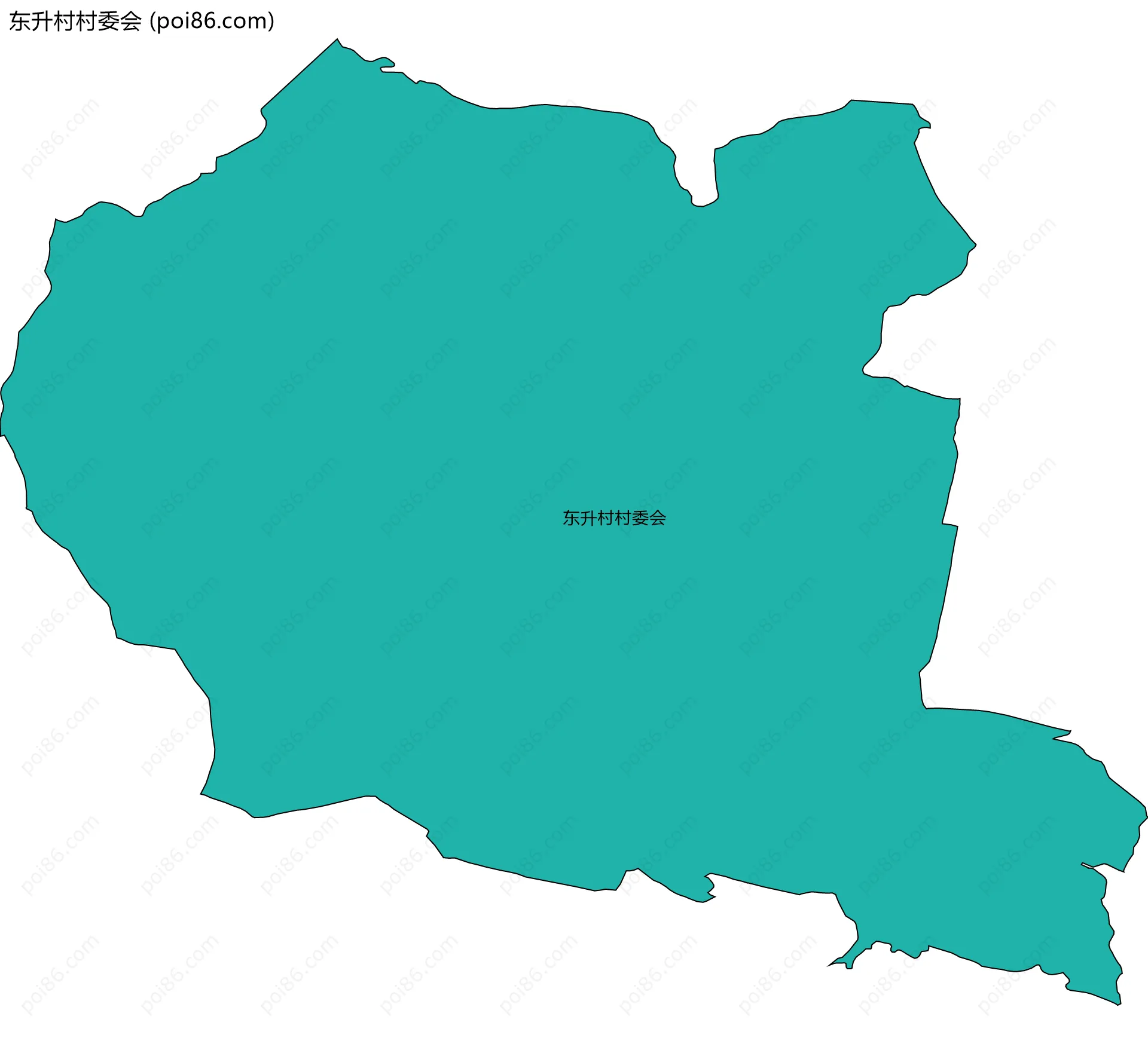 东升村村委会边界地图