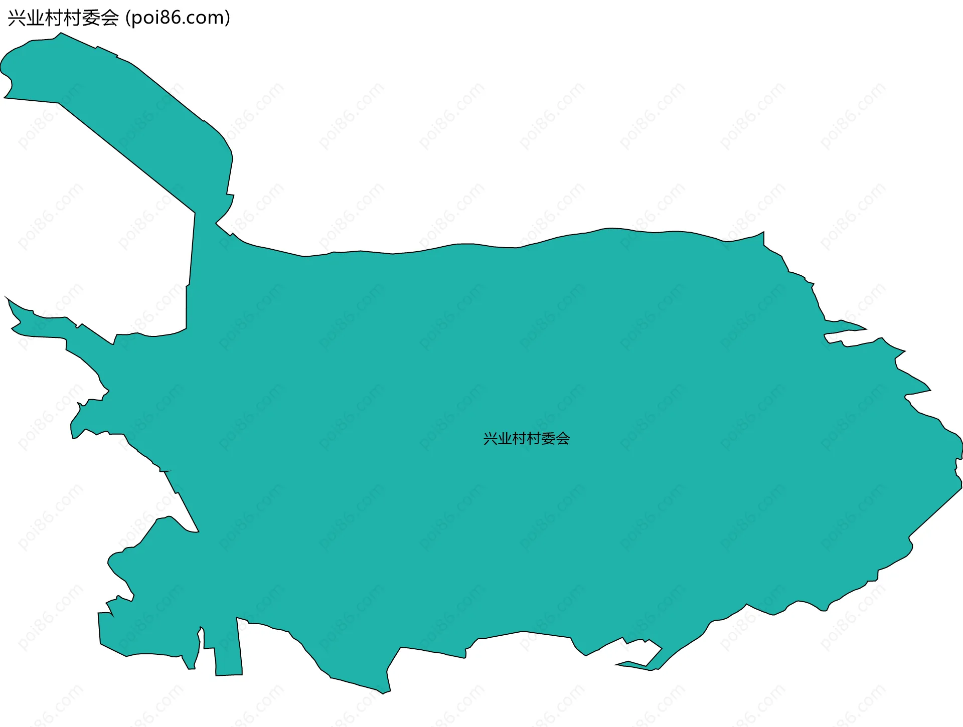兴业村村委会边界地图