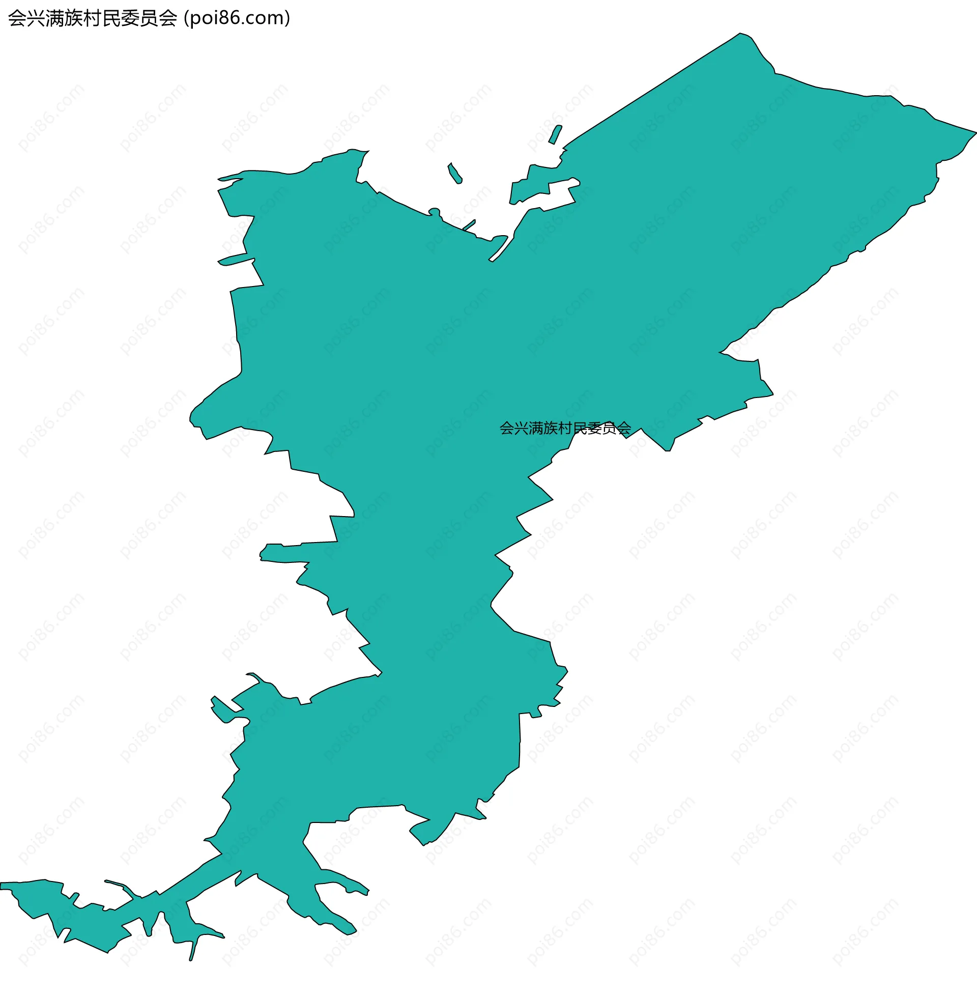 会兴满族村民委员会边界地图