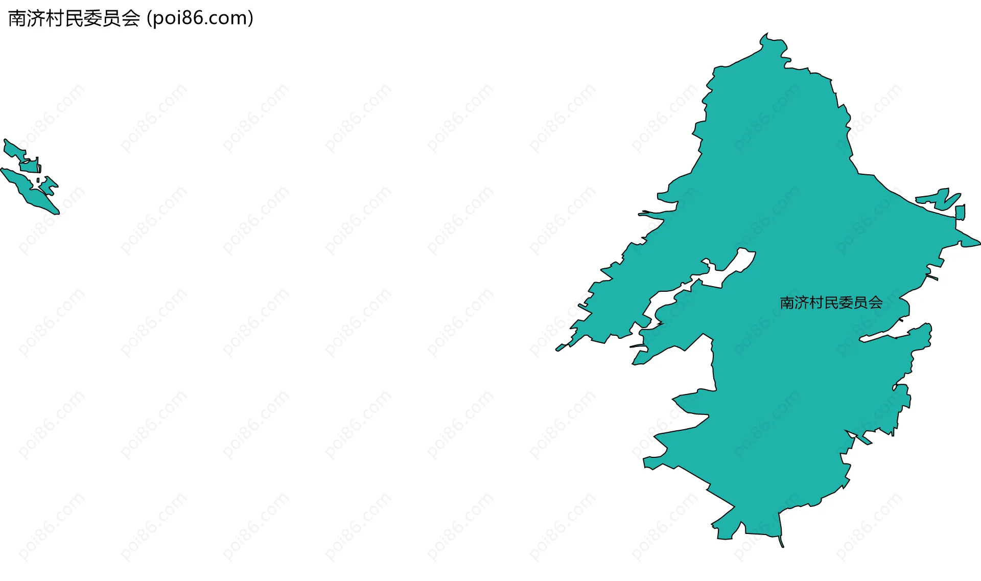 南济村民委员会边界地图