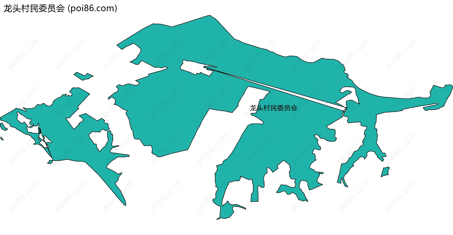 龙头村民委员会边界地图