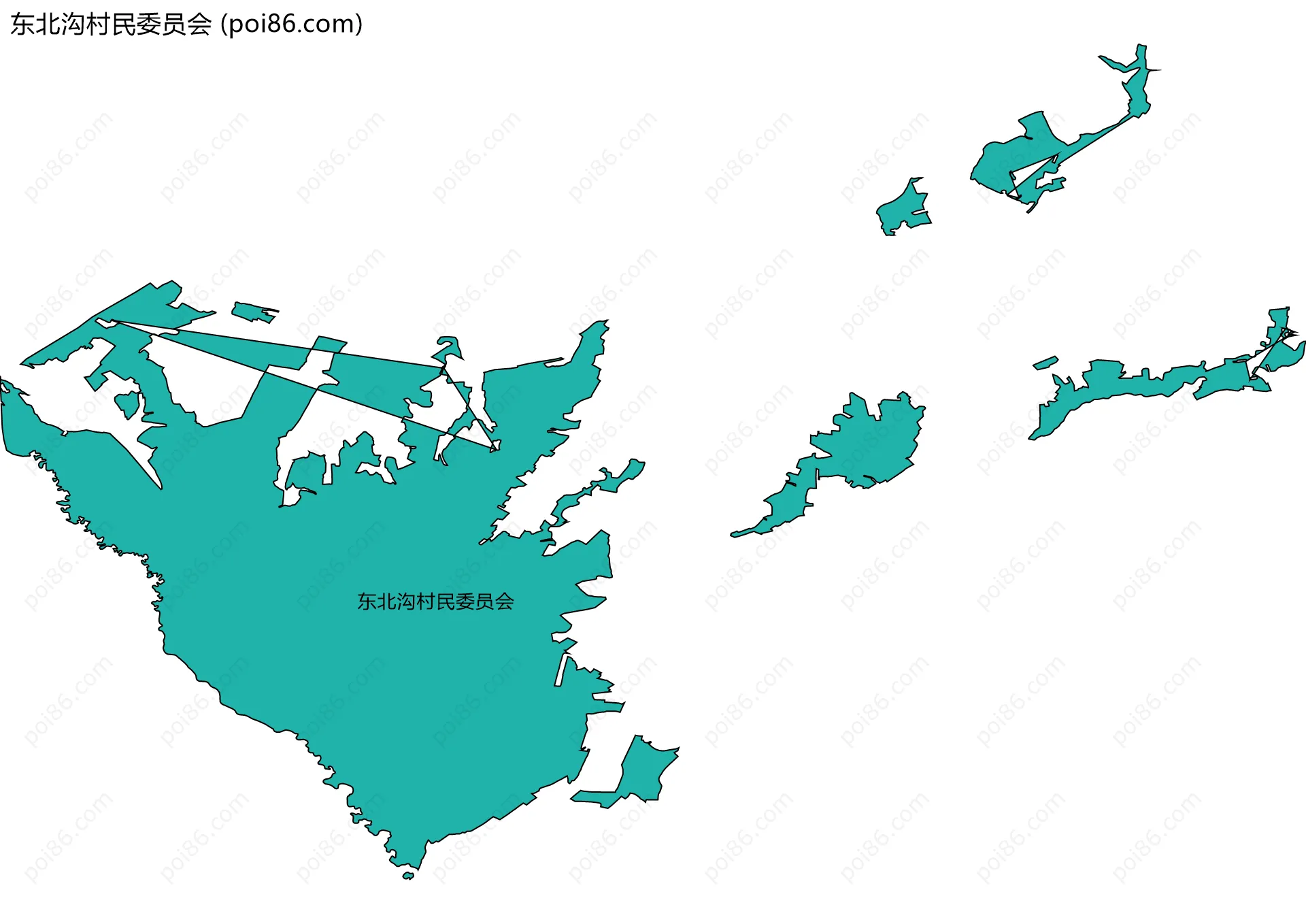 东北沟村民委员会边界地图