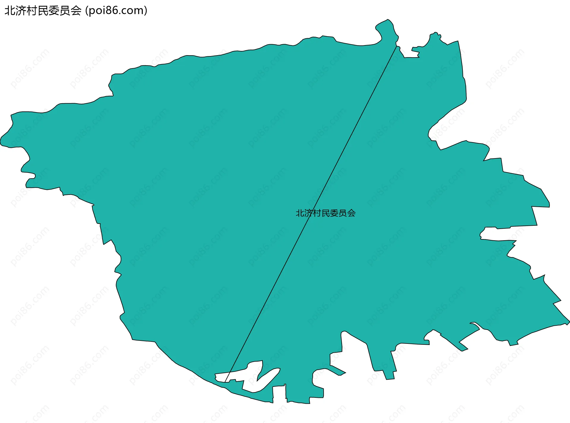 北济村民委员会边界地图