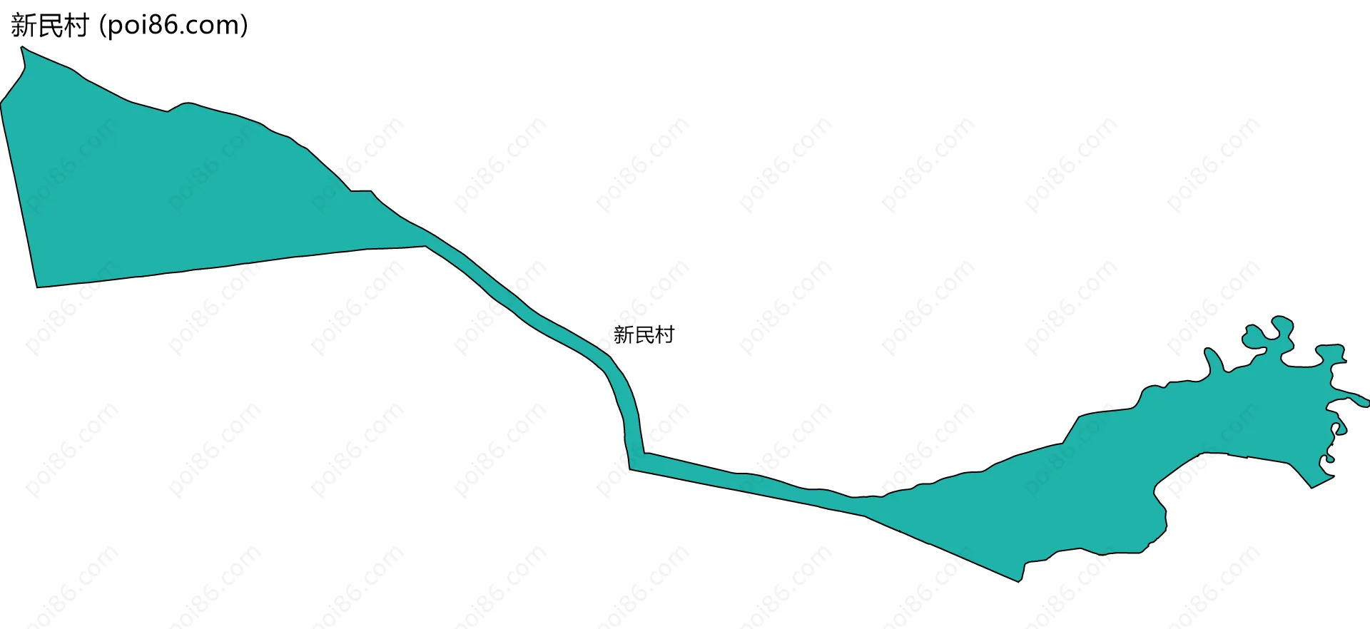 新民村边界地图
