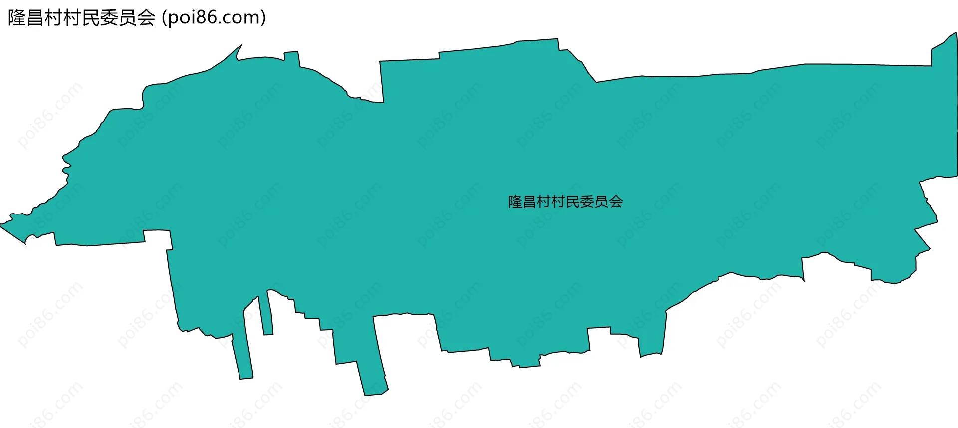 隆昌村村民委员会边界地图