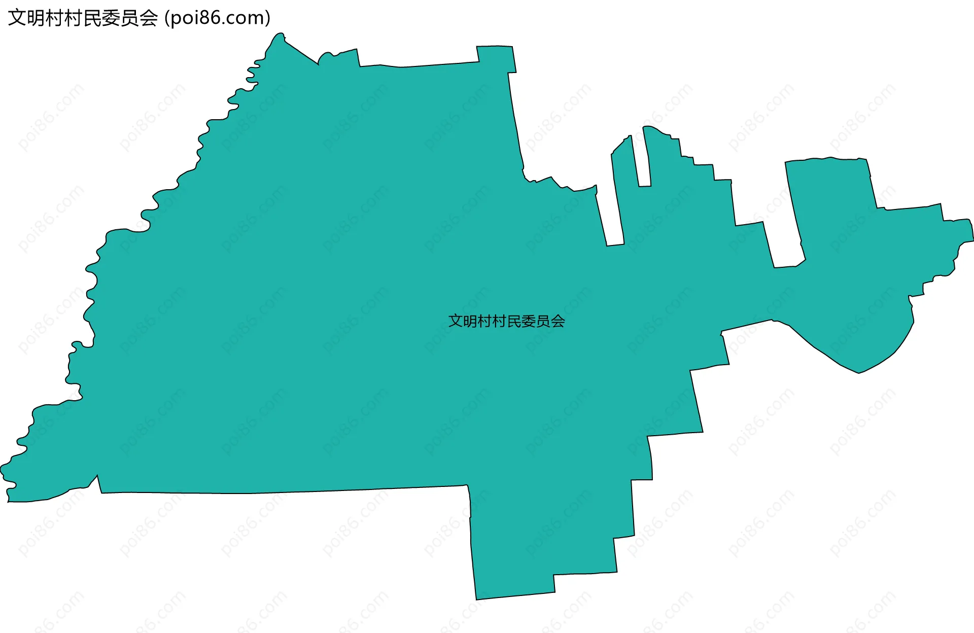 文明村村民委员会边界地图