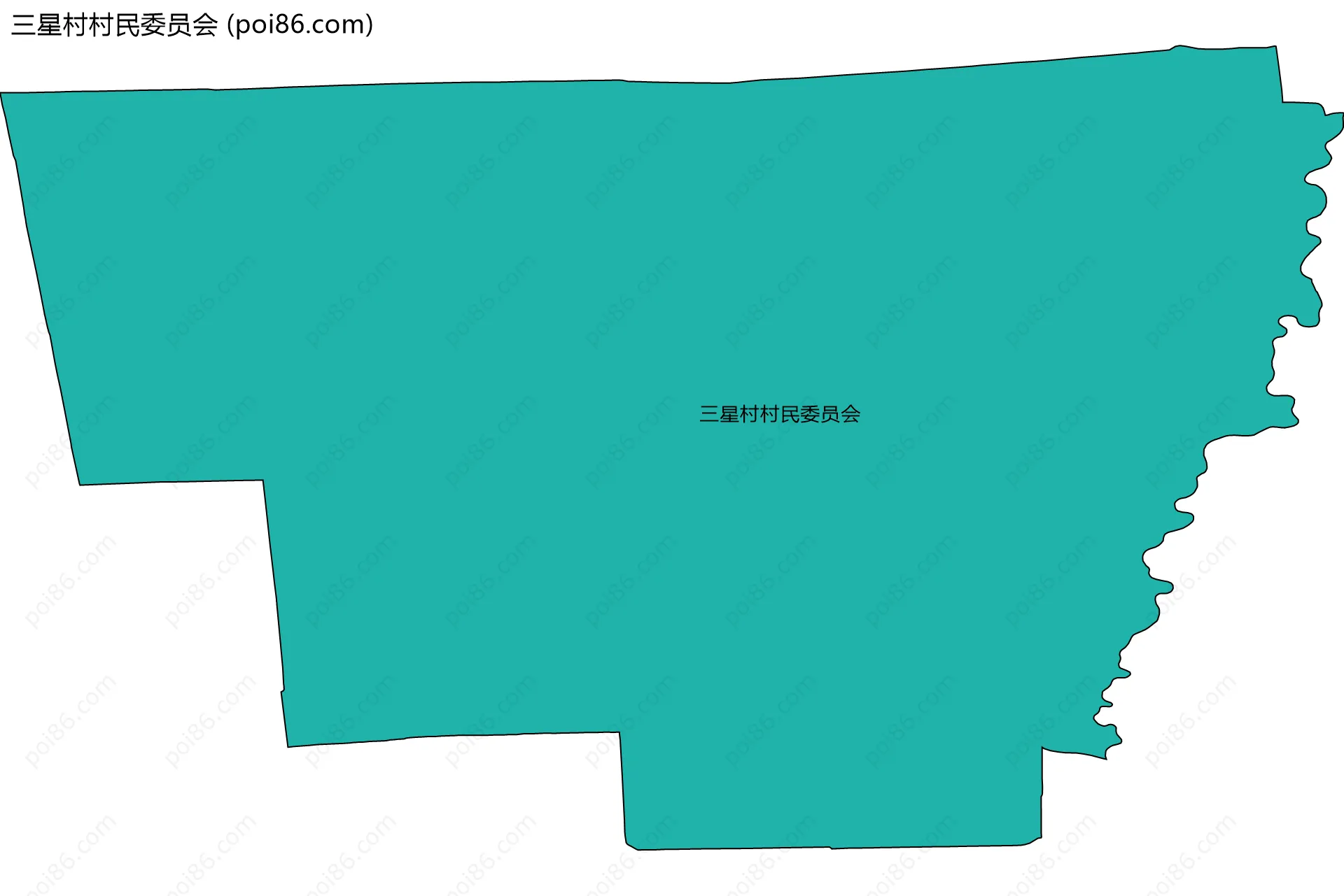 三星村村民委员会边界地图