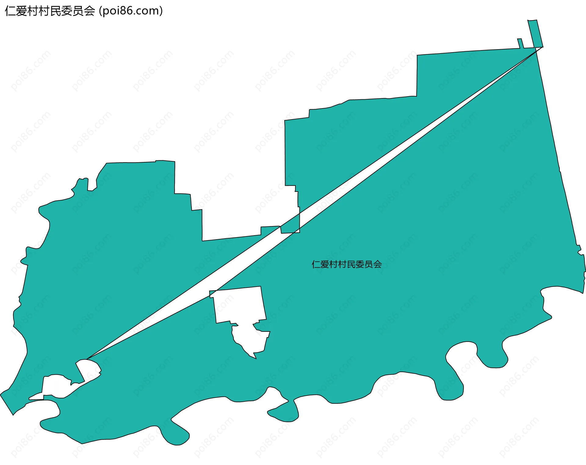 仁爱村村民委员会边界地图