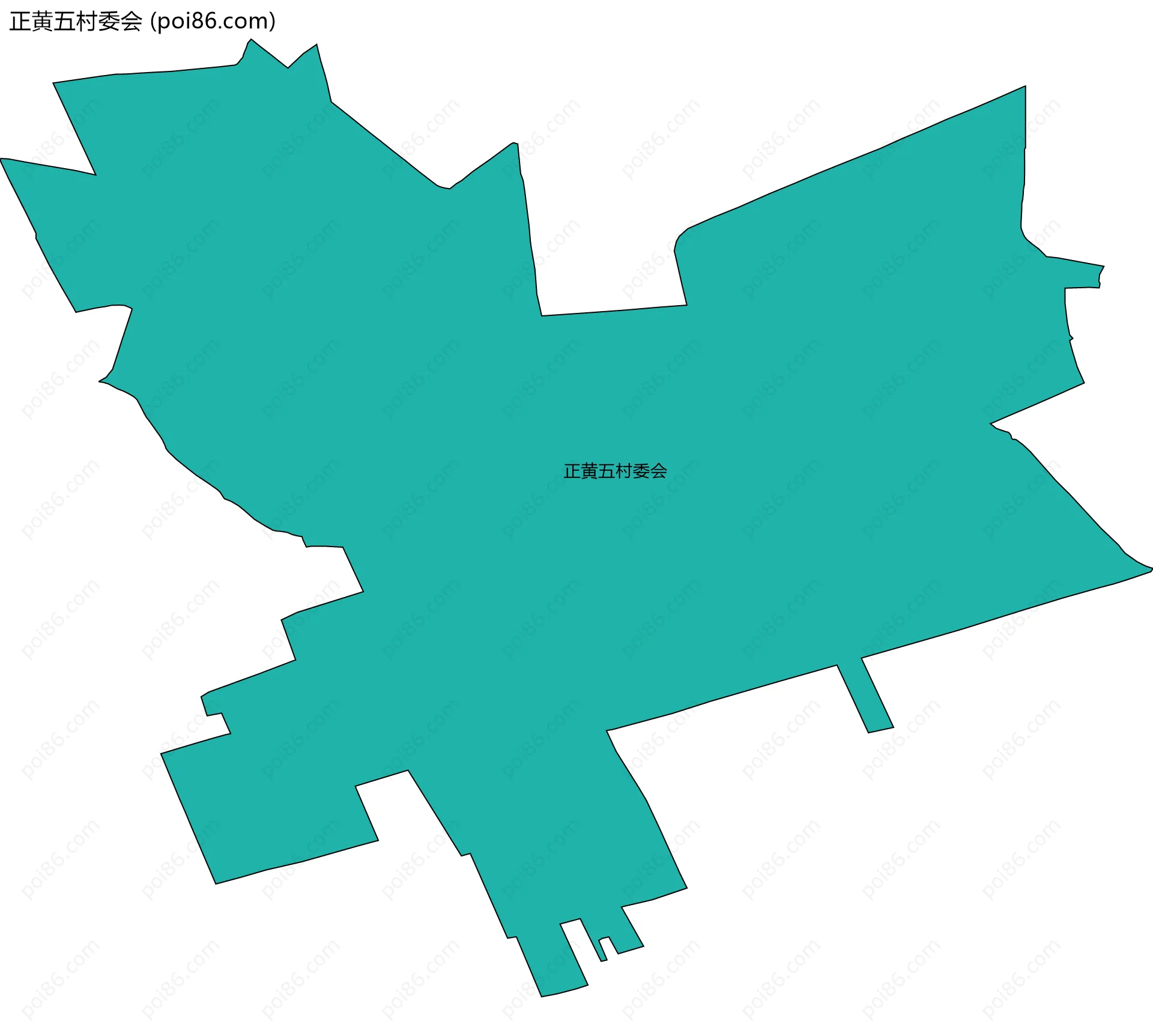 正黄五村委会边界地图