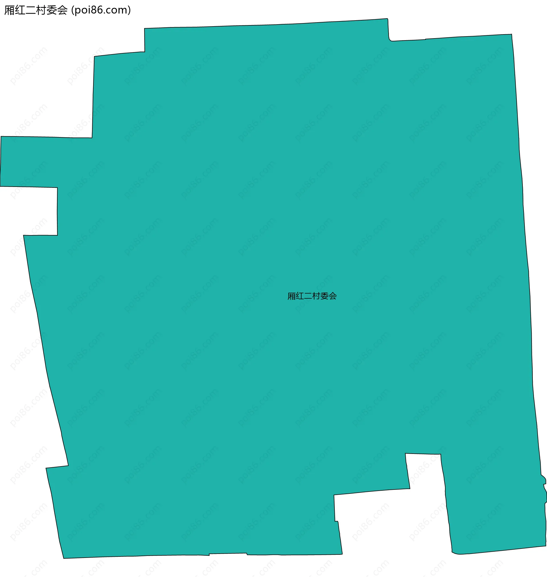 厢红二村委会边界地图