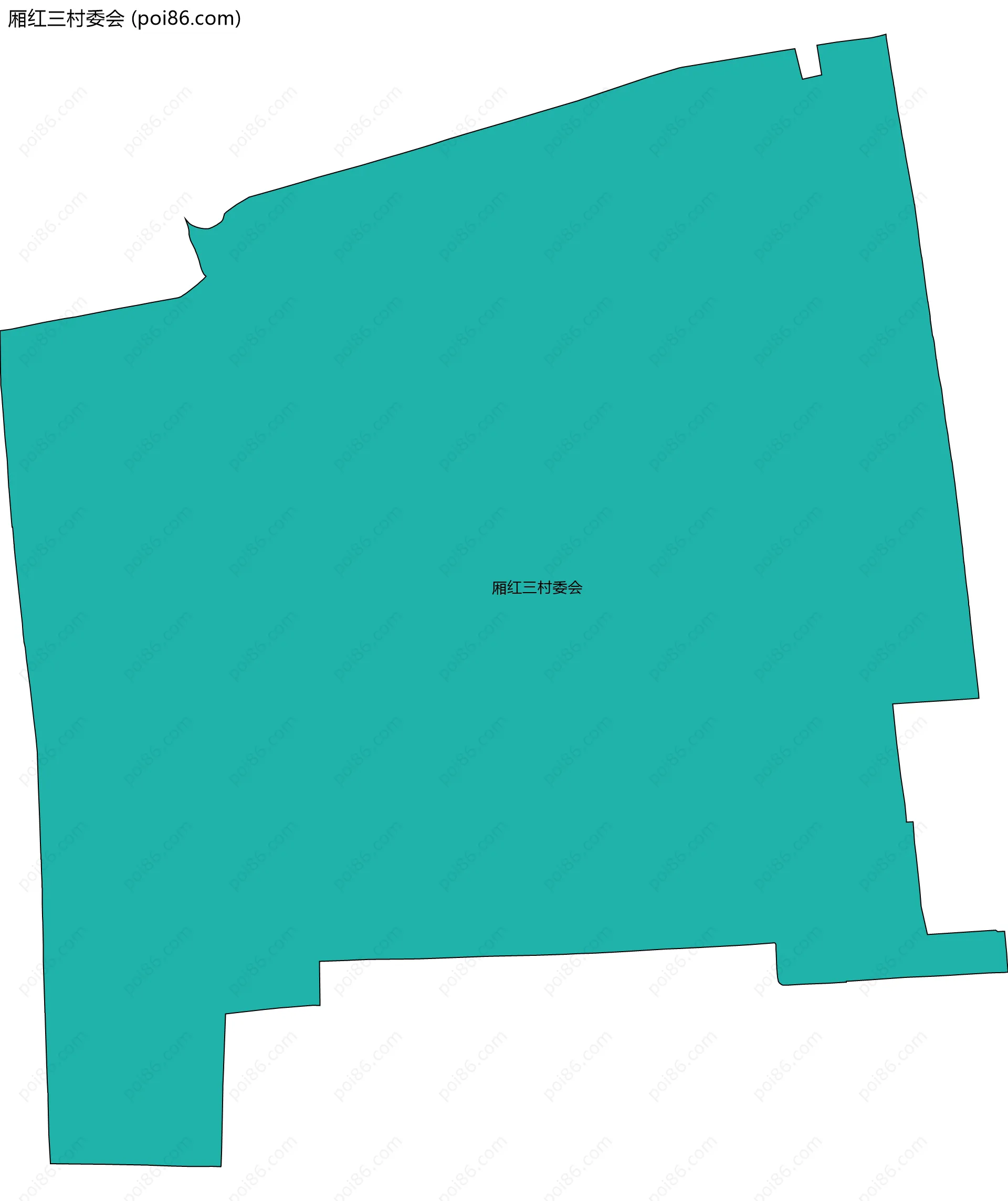 厢红三村委会边界地图