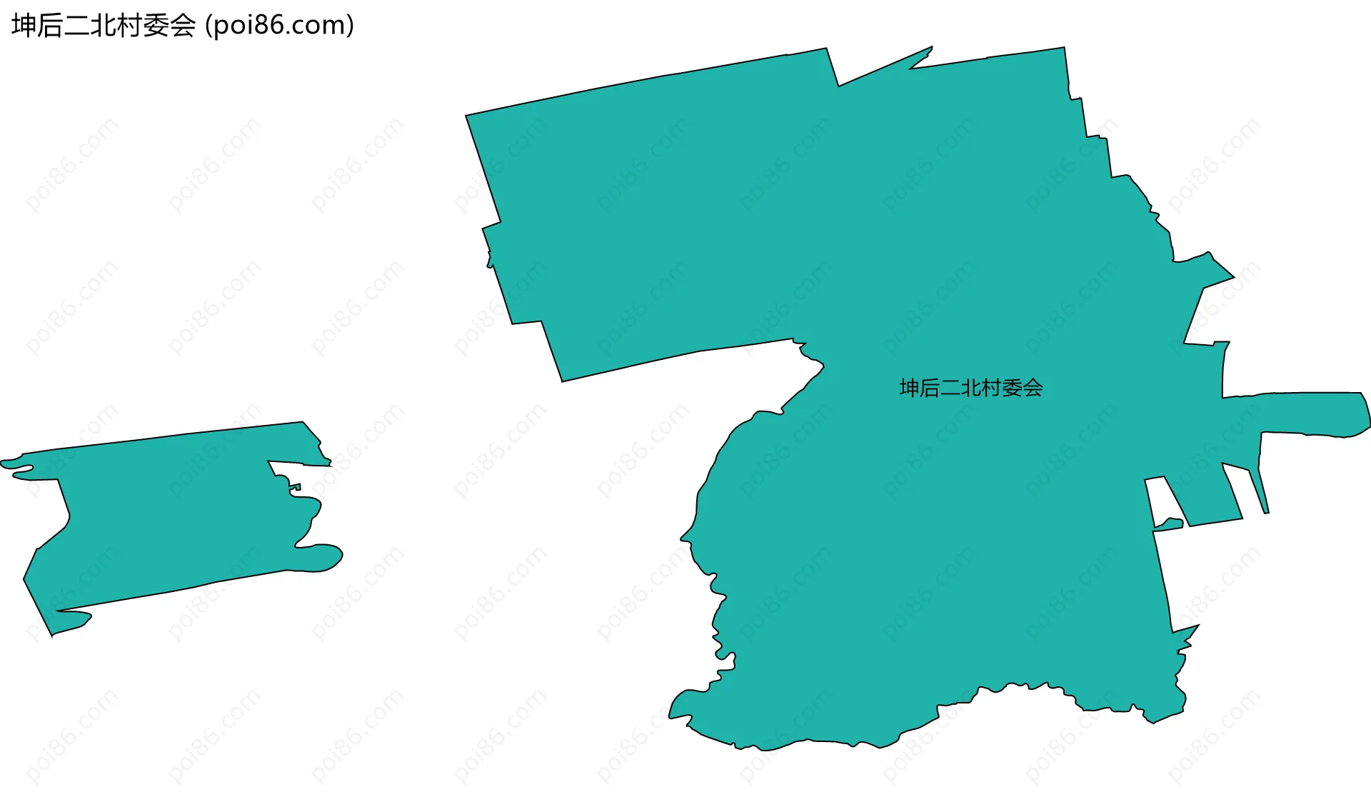 坤后二北村委会边界地图