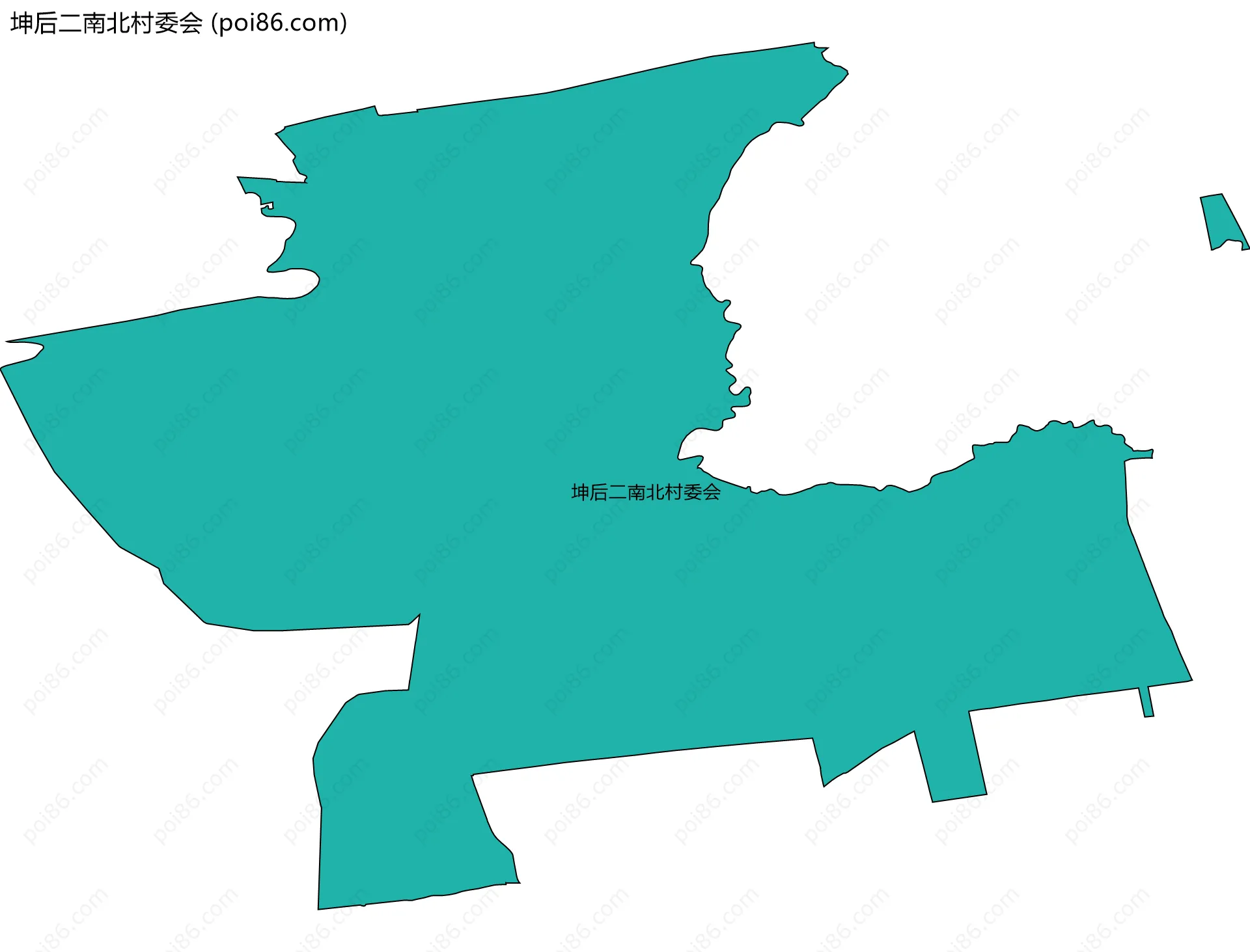 坤后二南北村委会边界地图