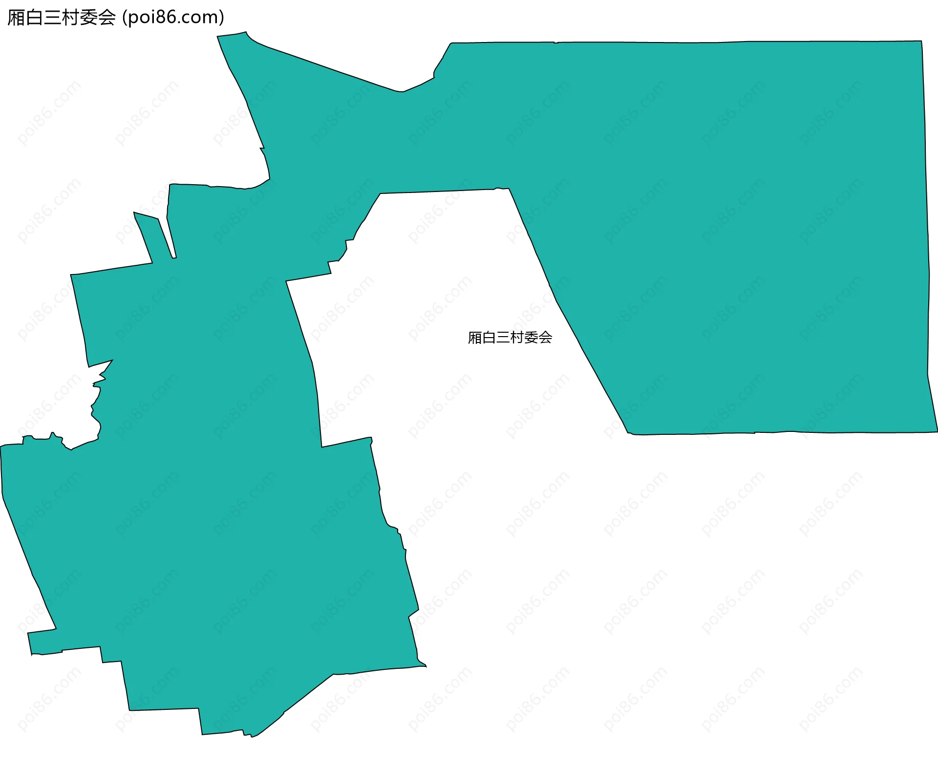 厢白三村委会边界地图