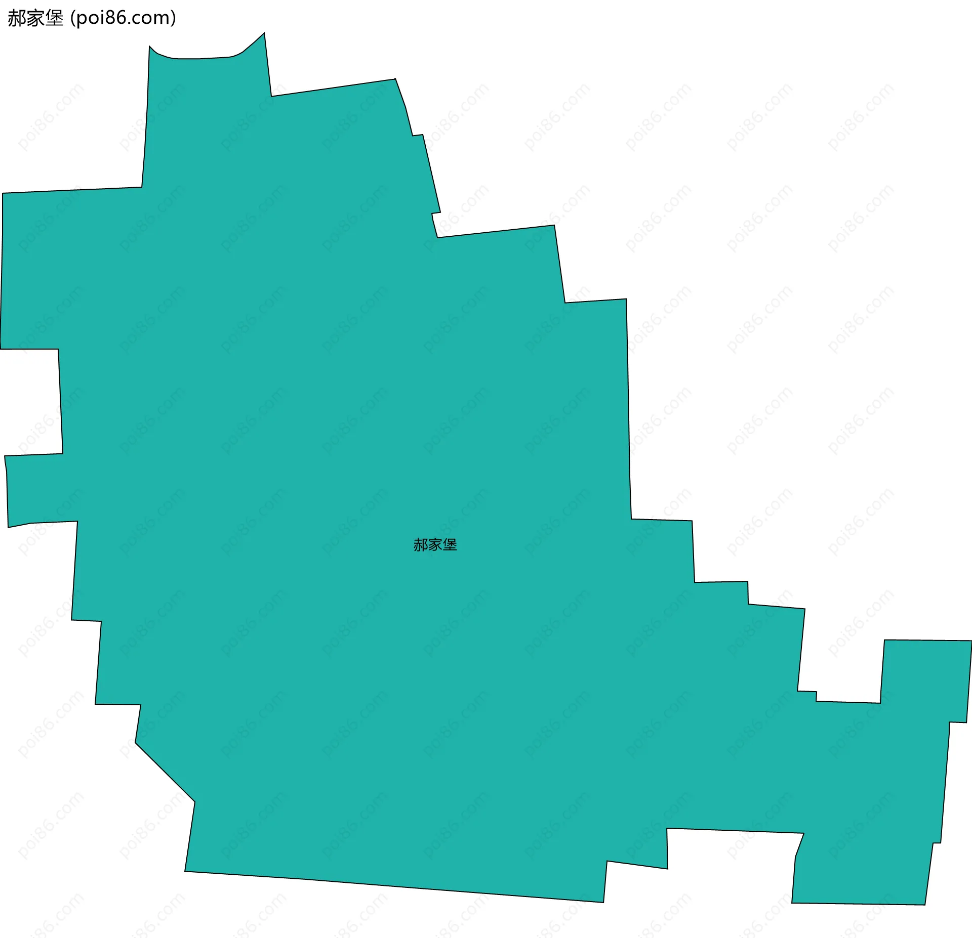 郝家堡边界地图