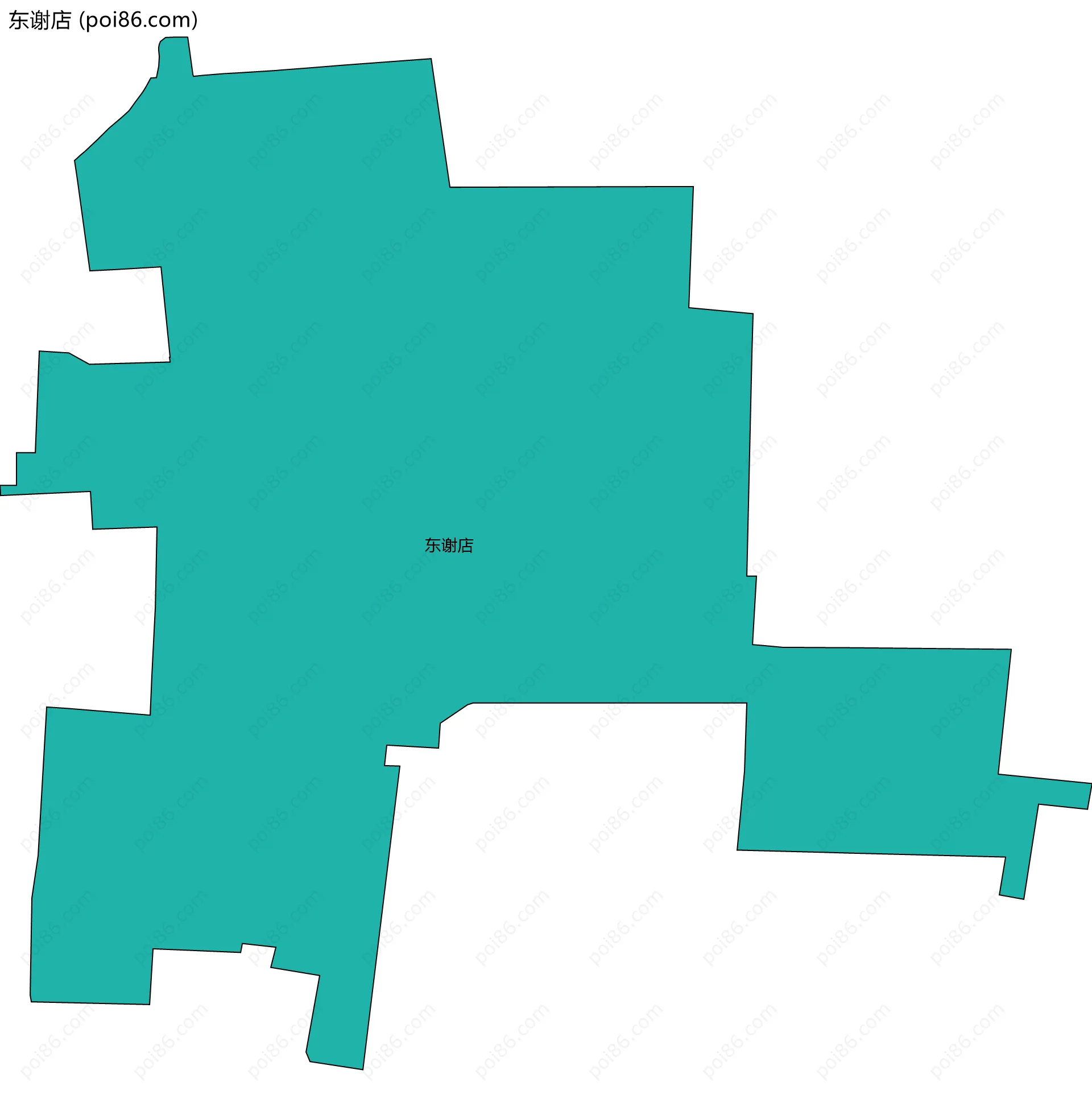 东谢店边界地图