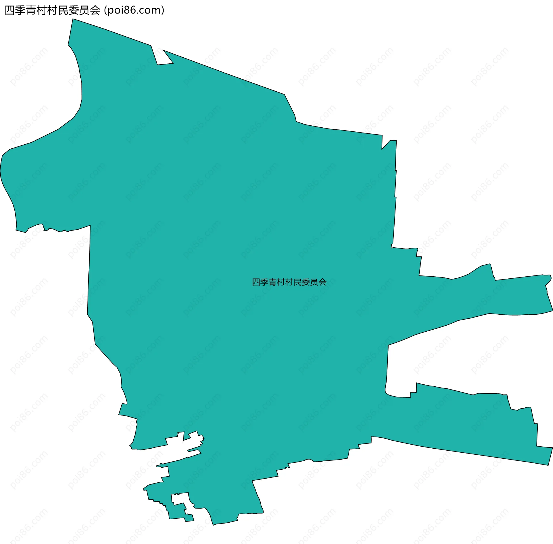 四季青村村民委员会边界地图