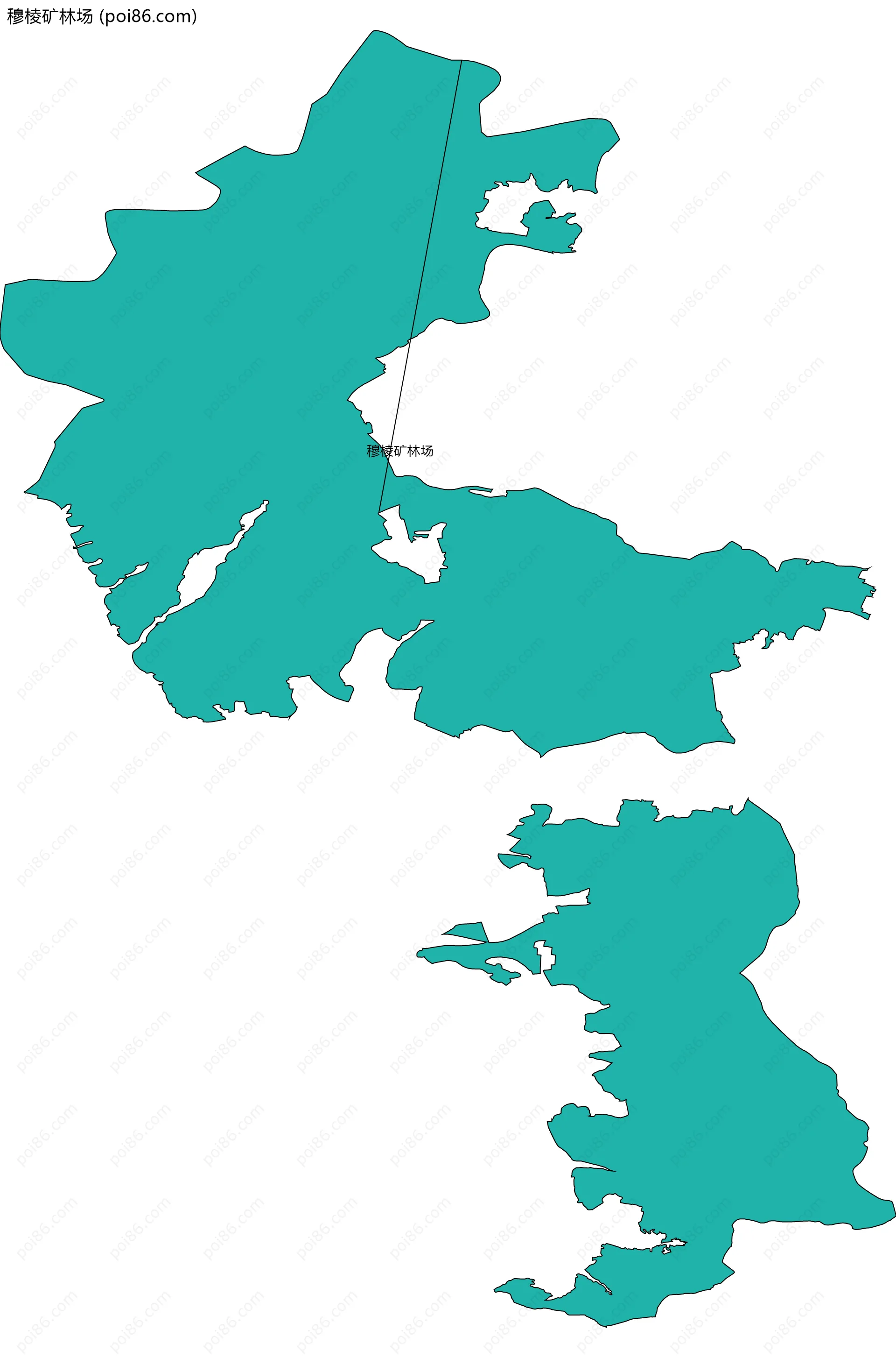 穆棱矿林场边界地图