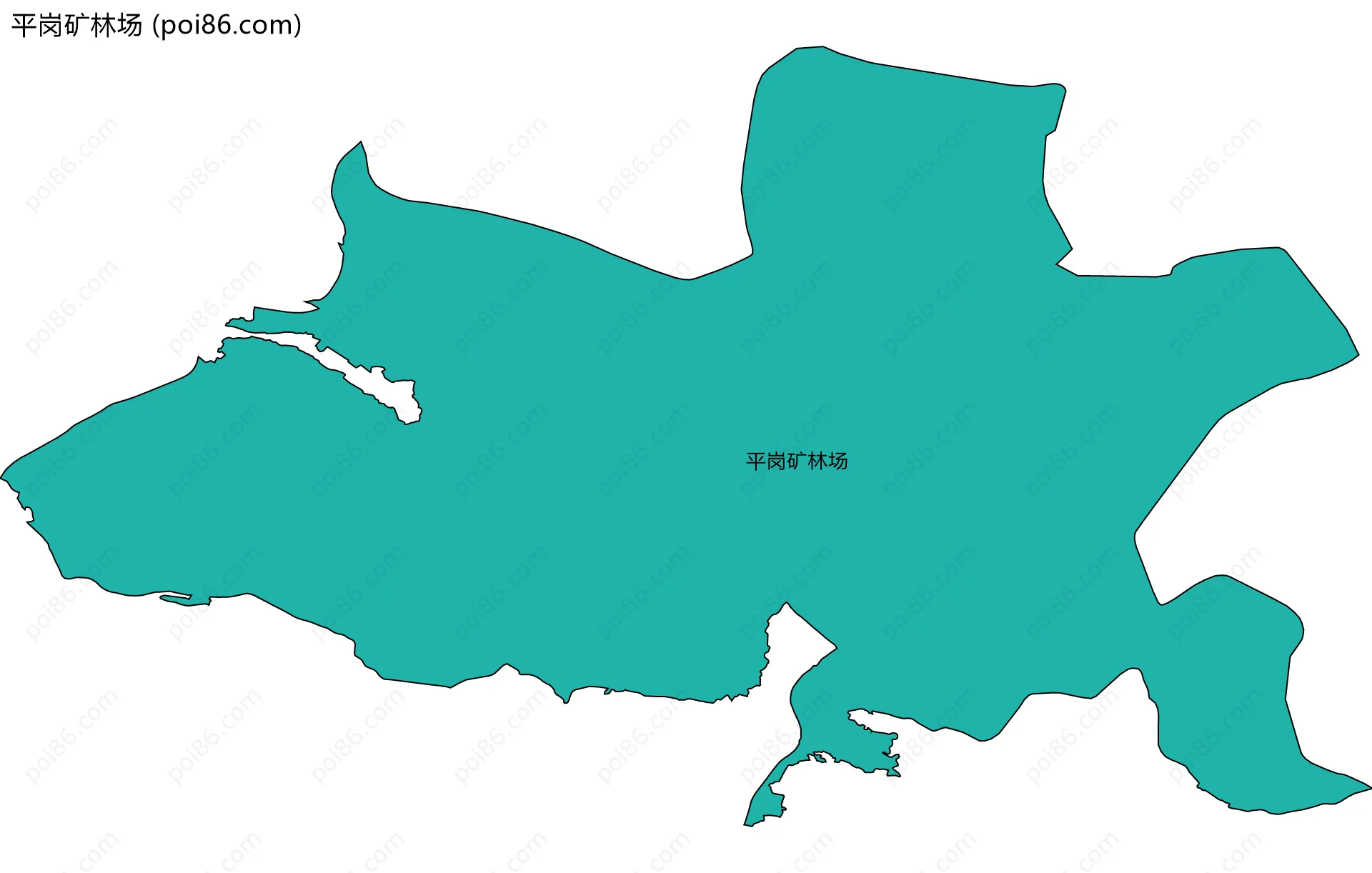 平岗矿林场边界地图