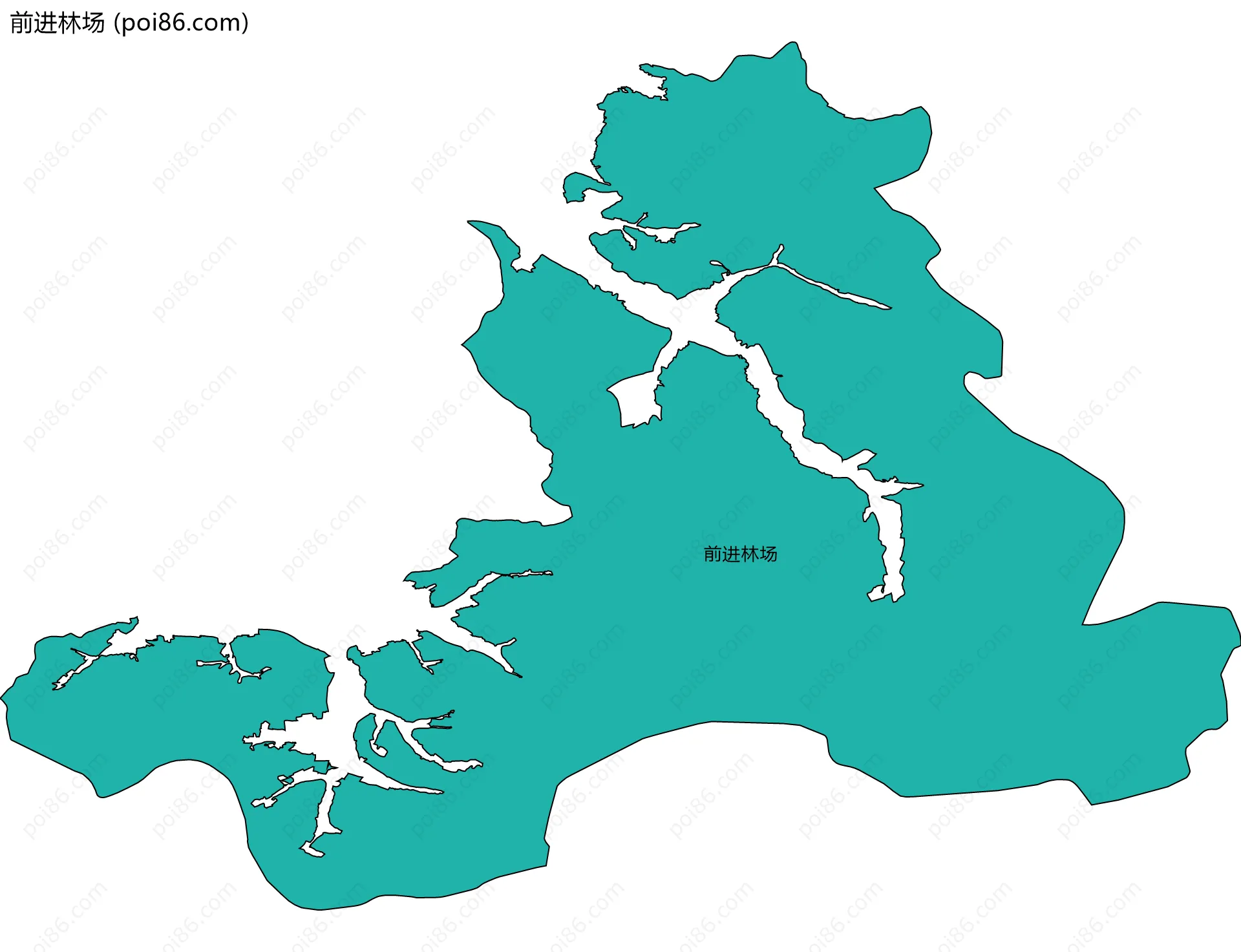 前进林场边界地图