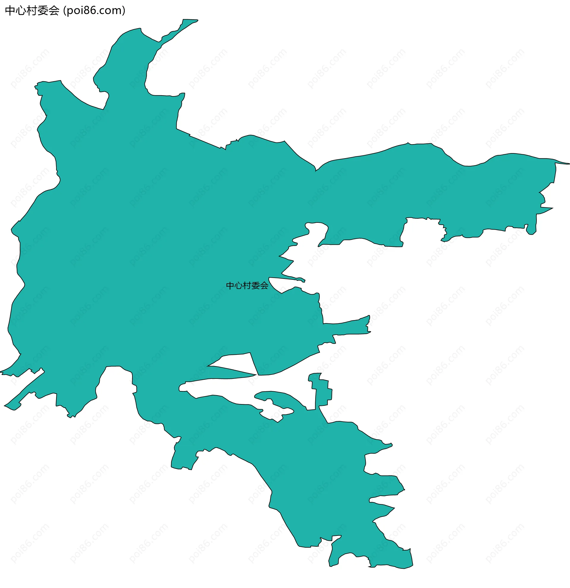 中心村委会边界地图