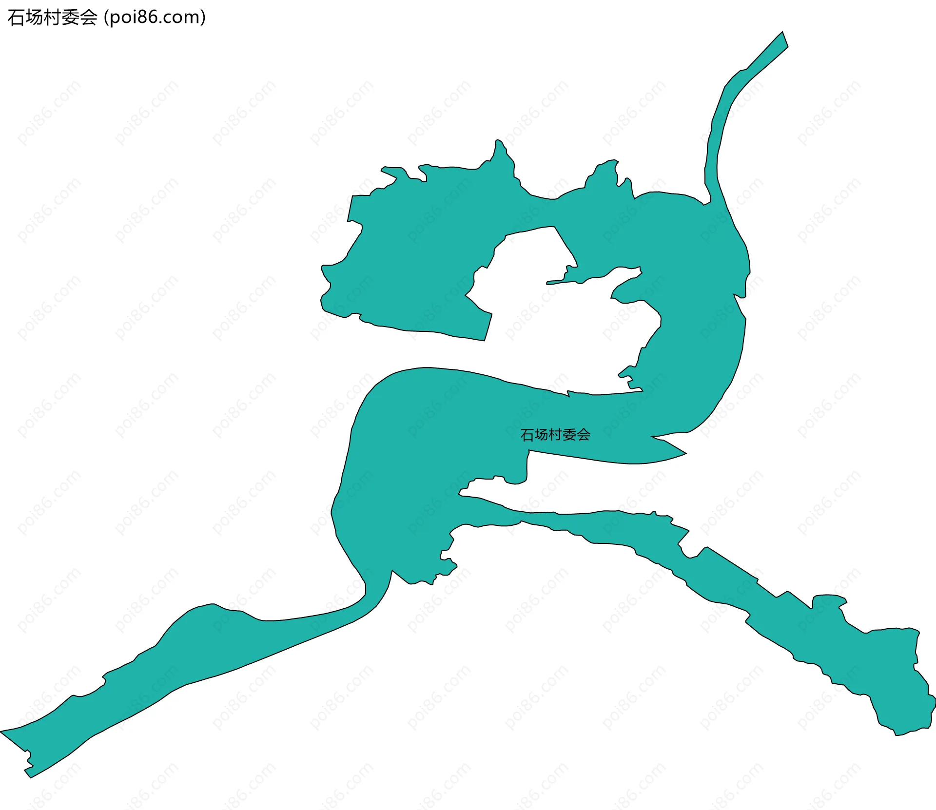 石场村委会边界地图