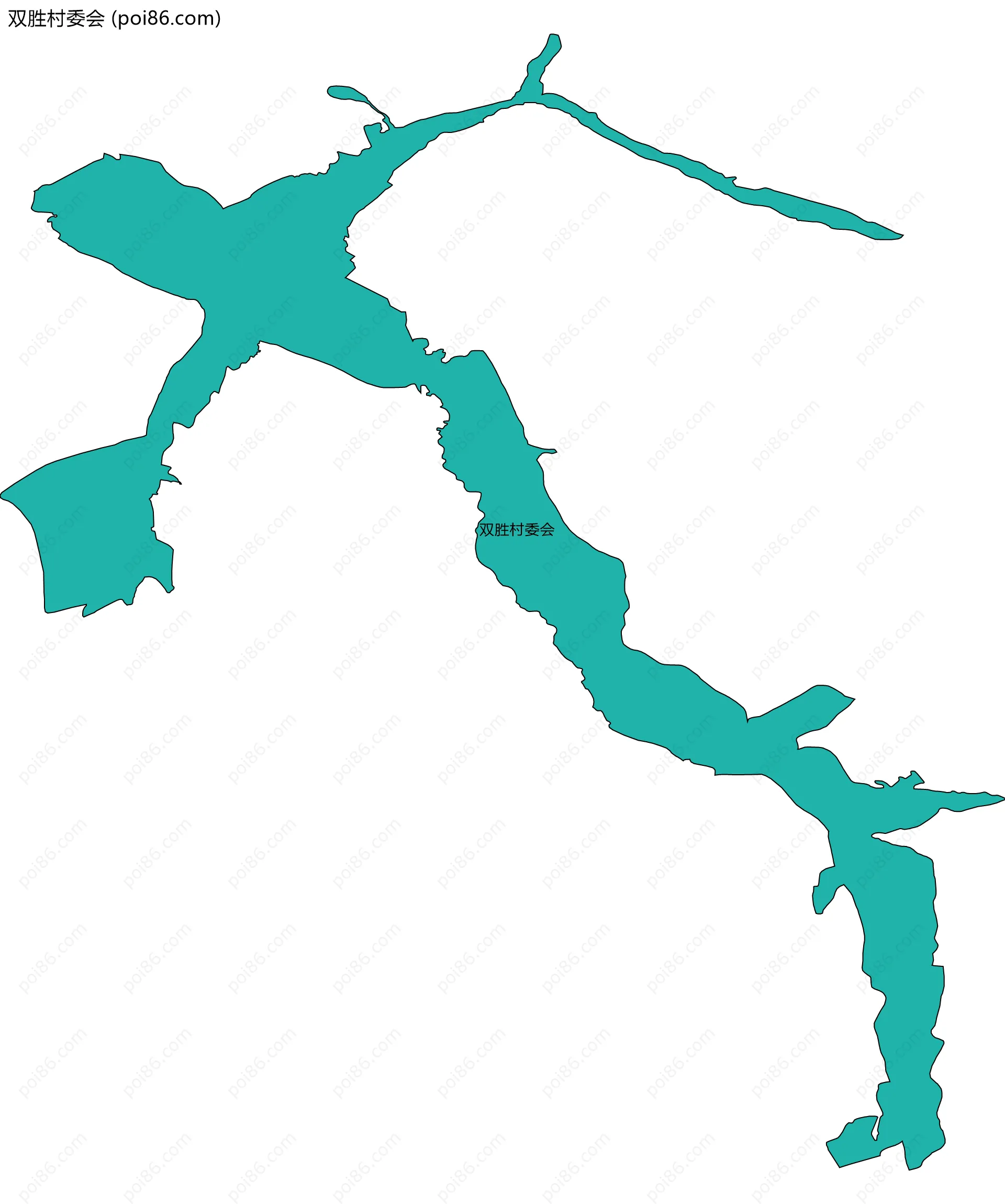 双胜村委会边界地图