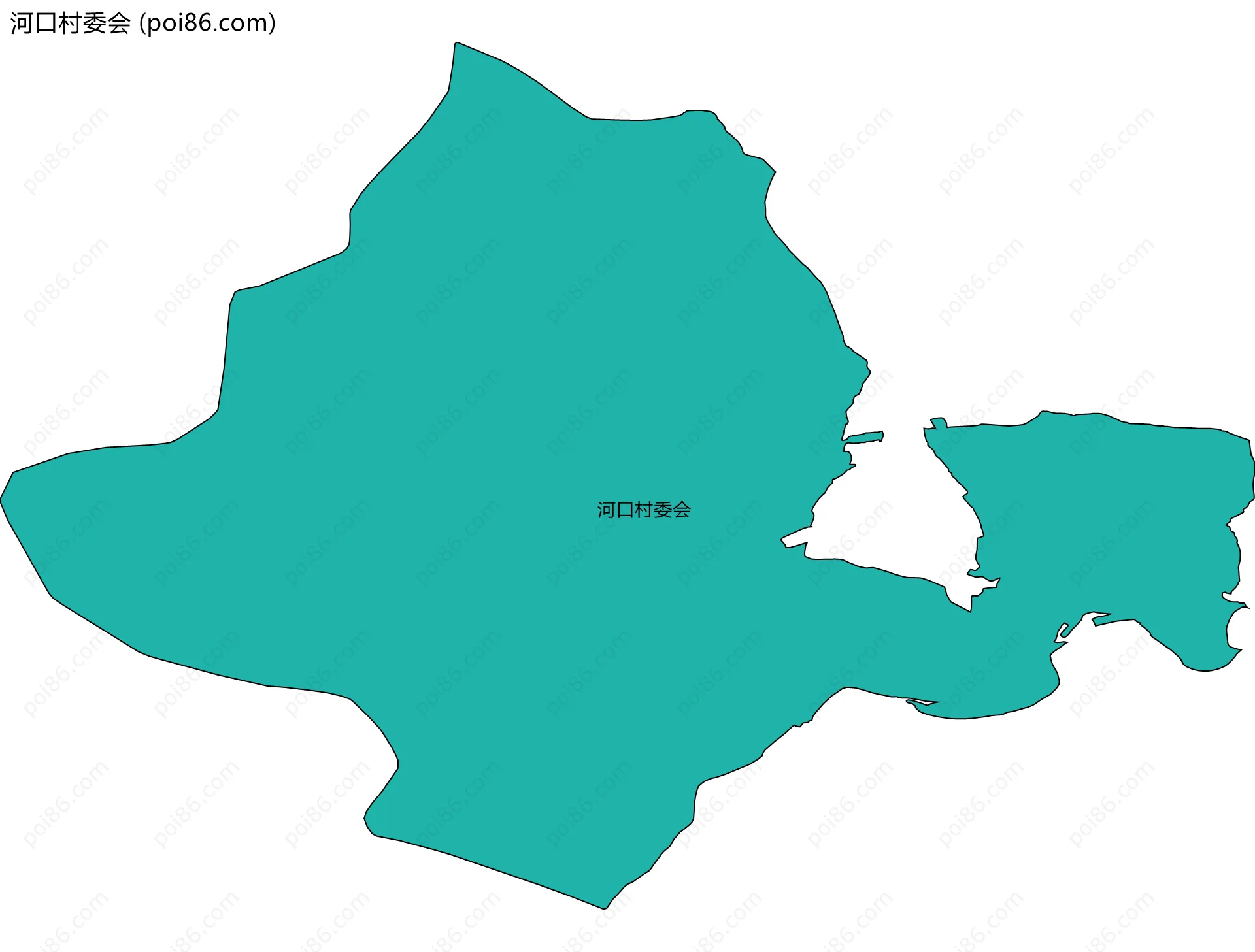 河口村委会边界地图