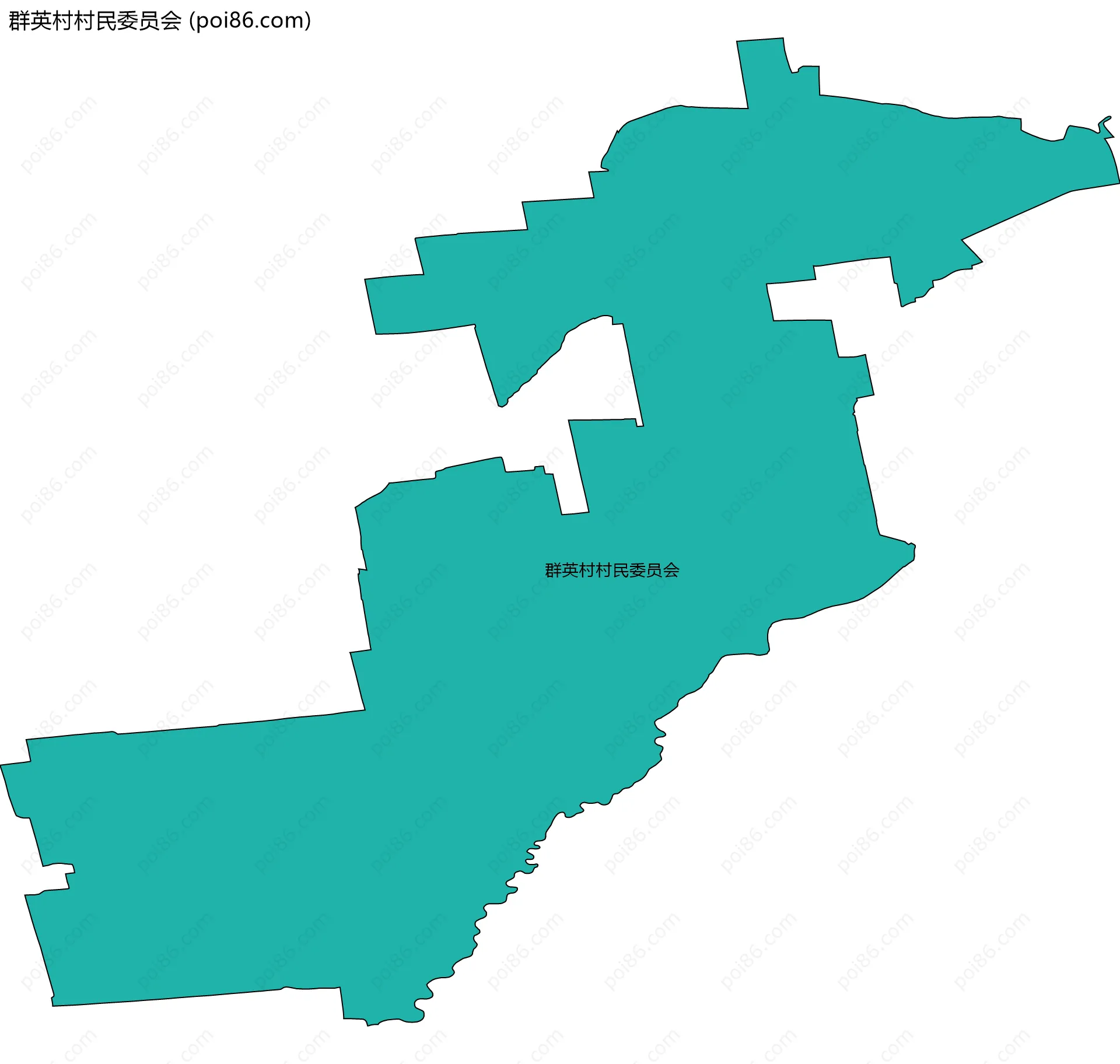 群英村村民委员会边界地图