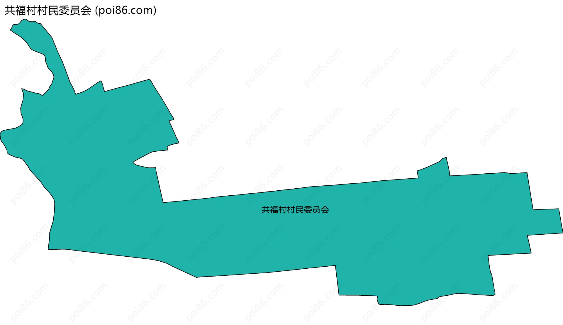 共福村村民委员会边界地图