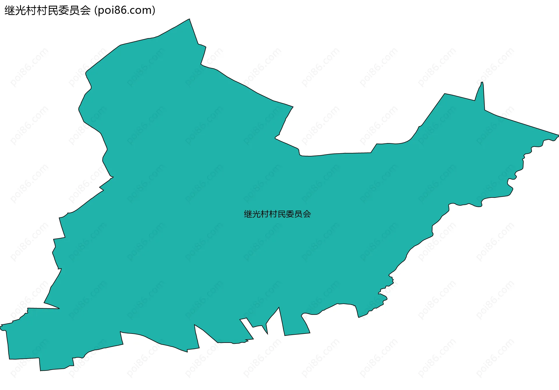 继光村村民委员会边界地图
