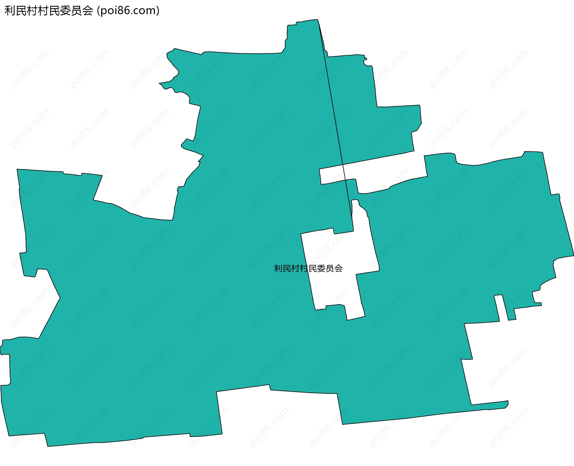 利民村村民委员会边界地图