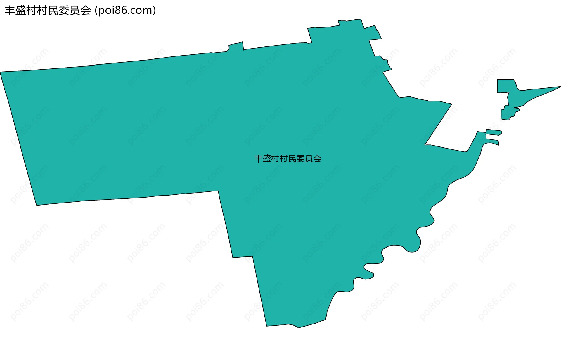 丰盛村村民委员会边界地图