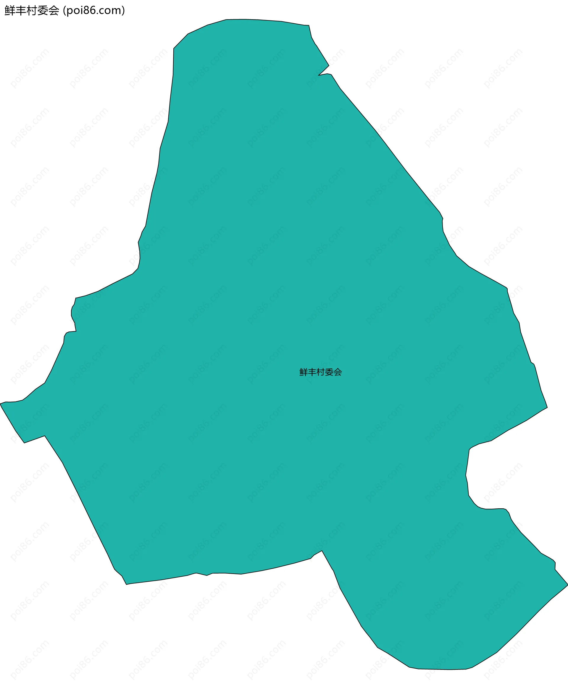 鲜丰村委会边界地图