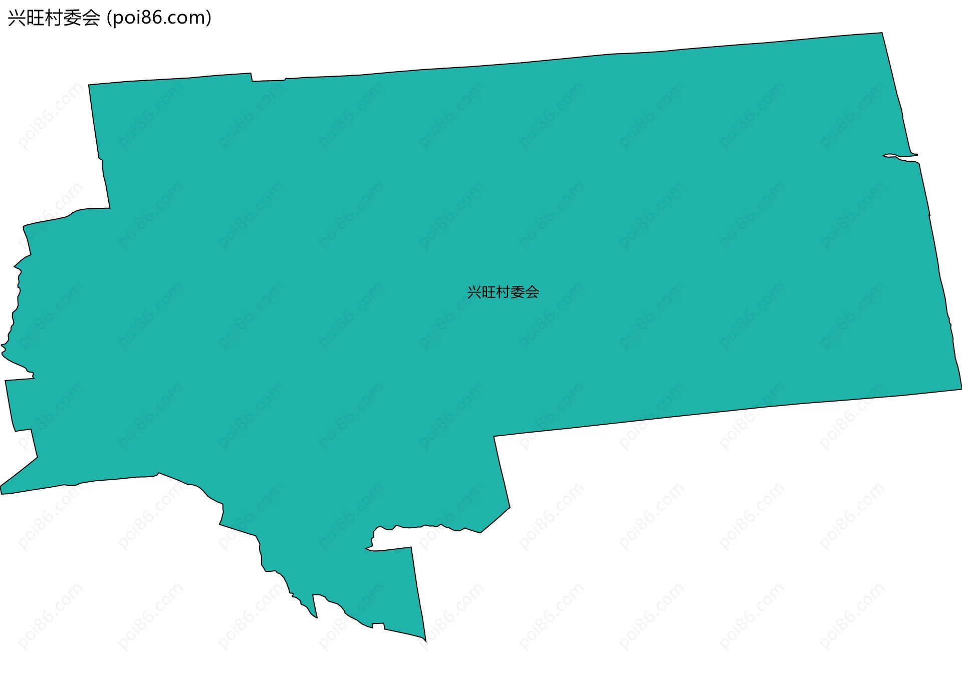 兴旺村委会边界地图