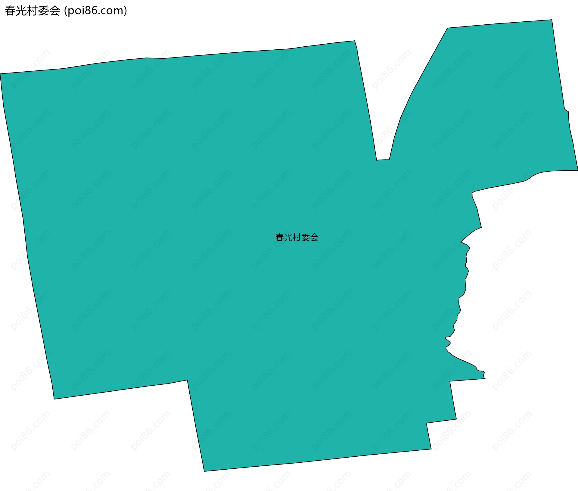春光村委会边界地图