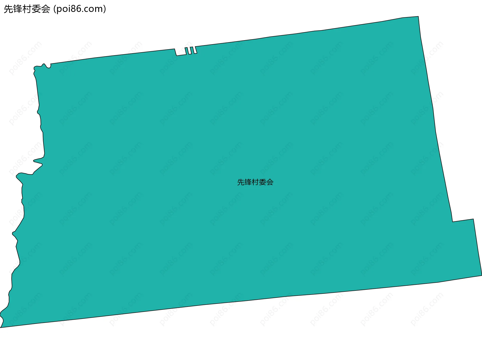 先锋村委会边界地图