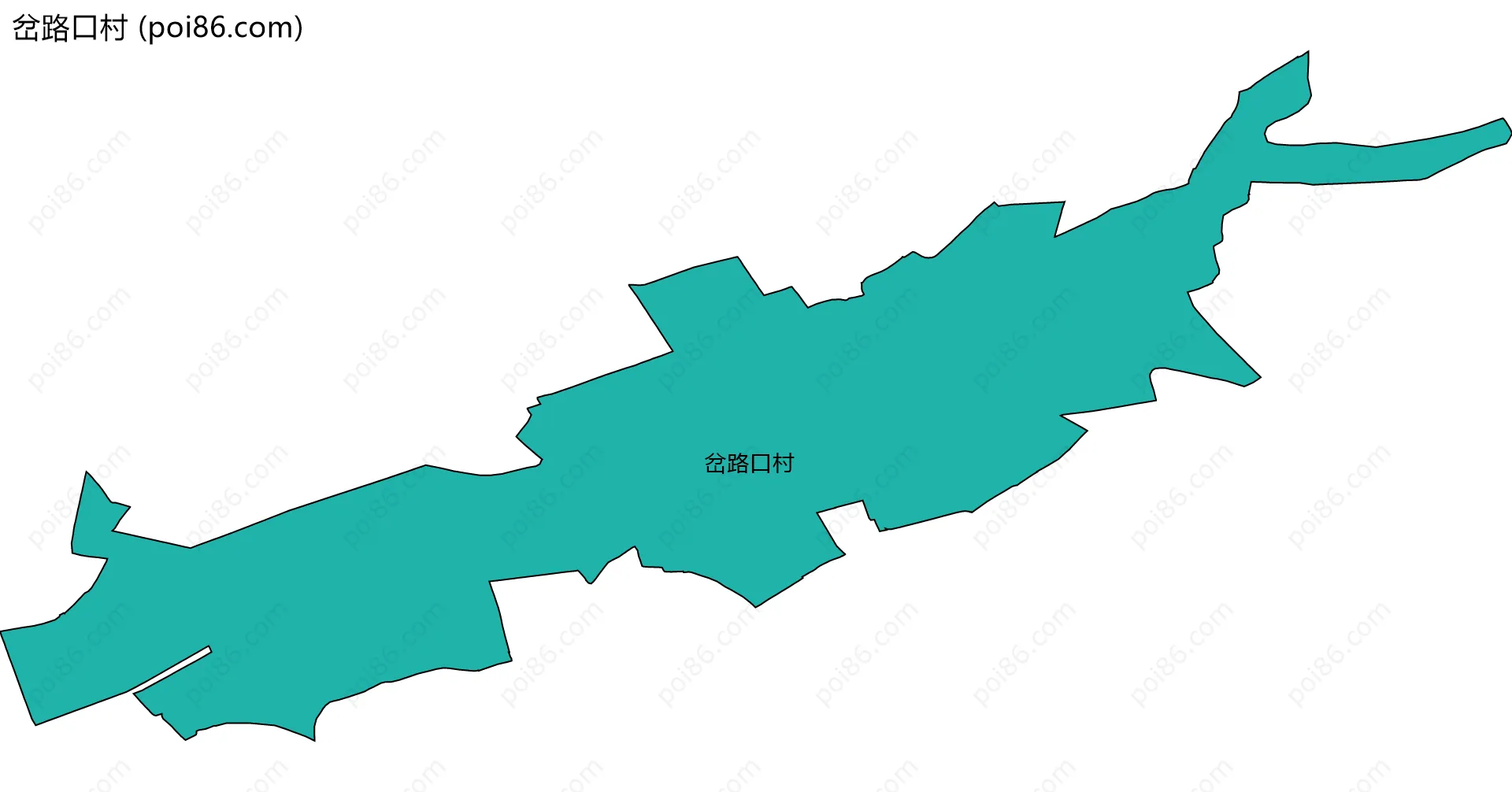 岔路口村边界地图