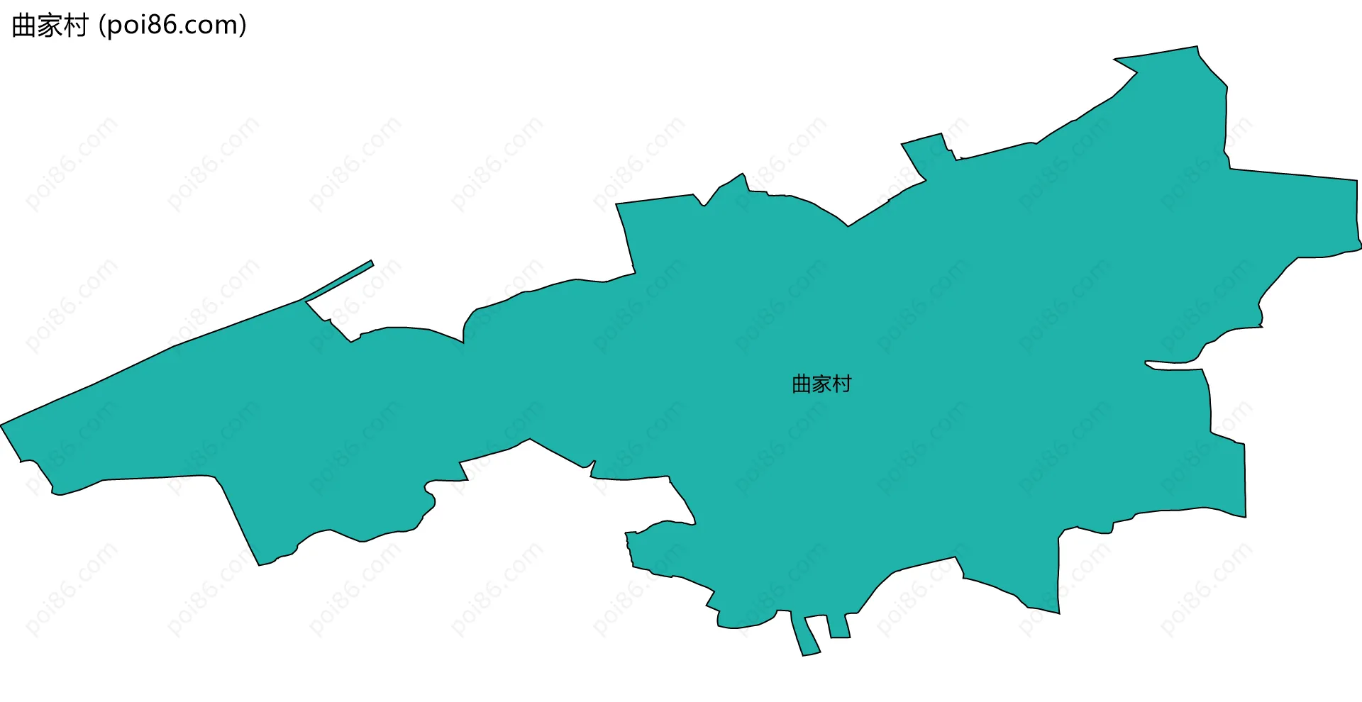 曲家村边界地图