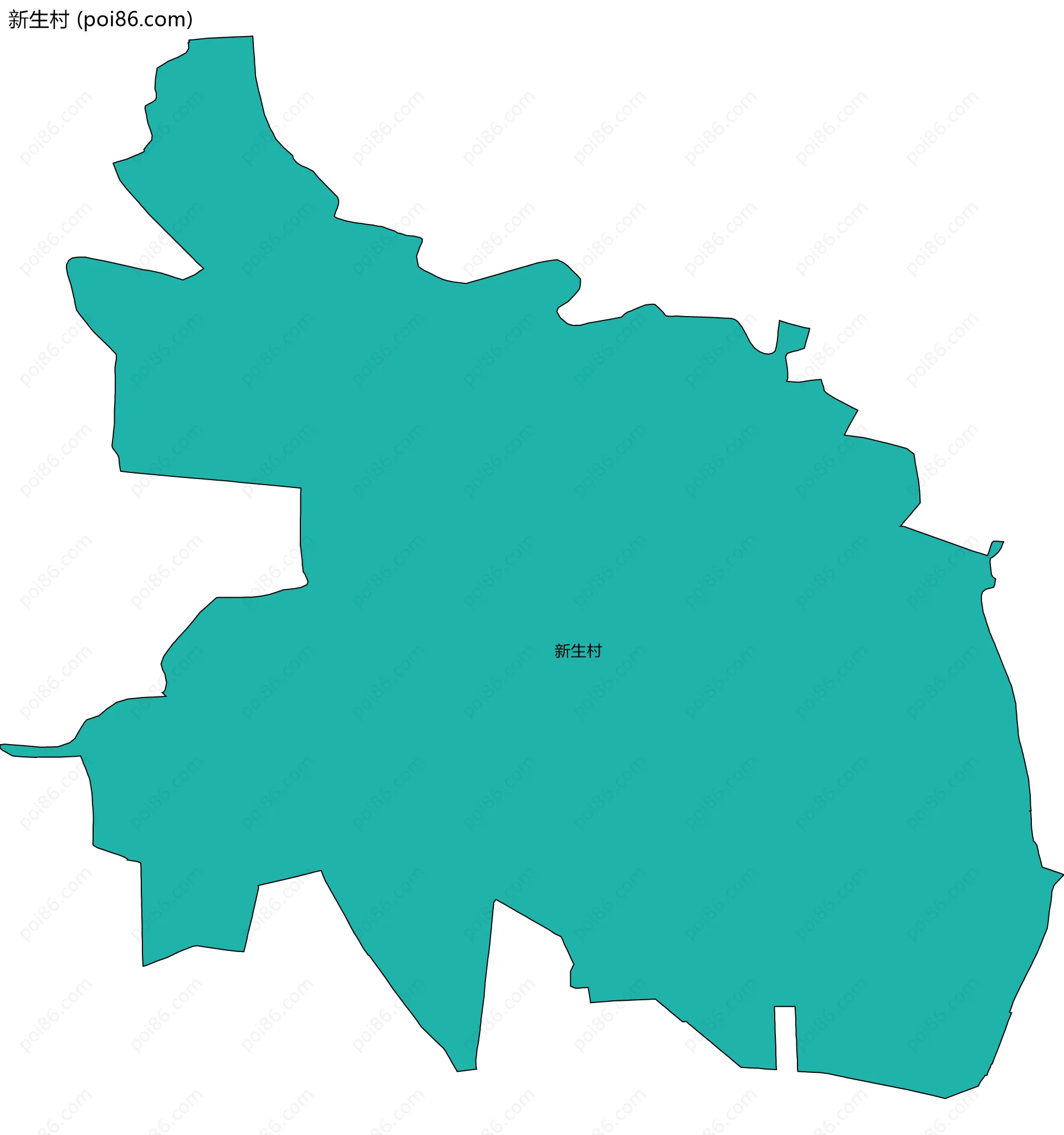 新生村边界地图